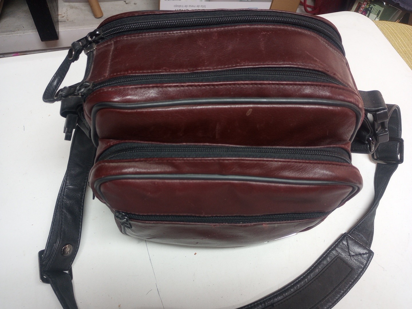 Vintage KOA branded leather crossbody or shoulder bag.