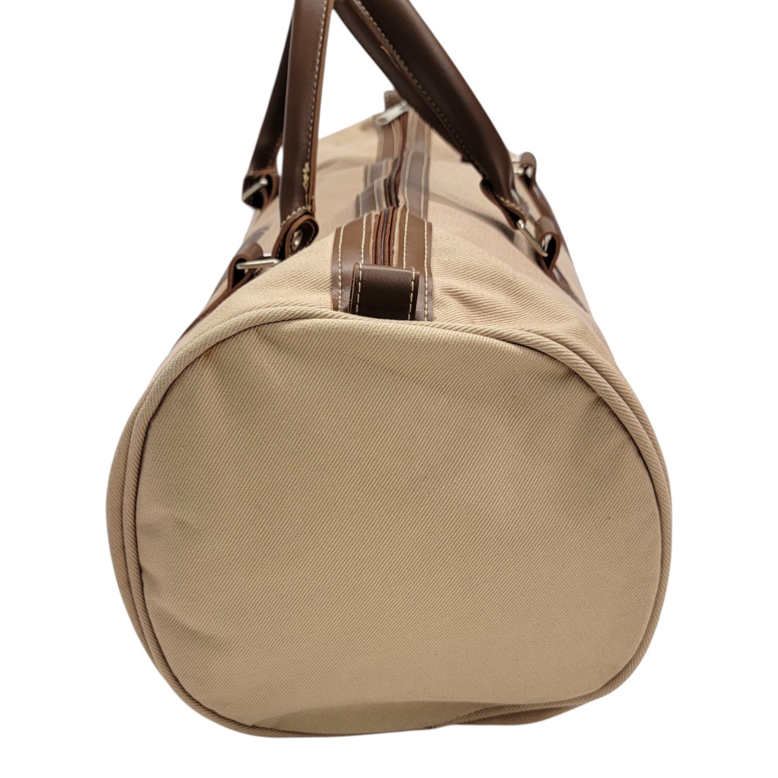 Vintage Karl Lagerfeld Duffle Bag Club Parfums Tan Canvas Travel Gym Weekender