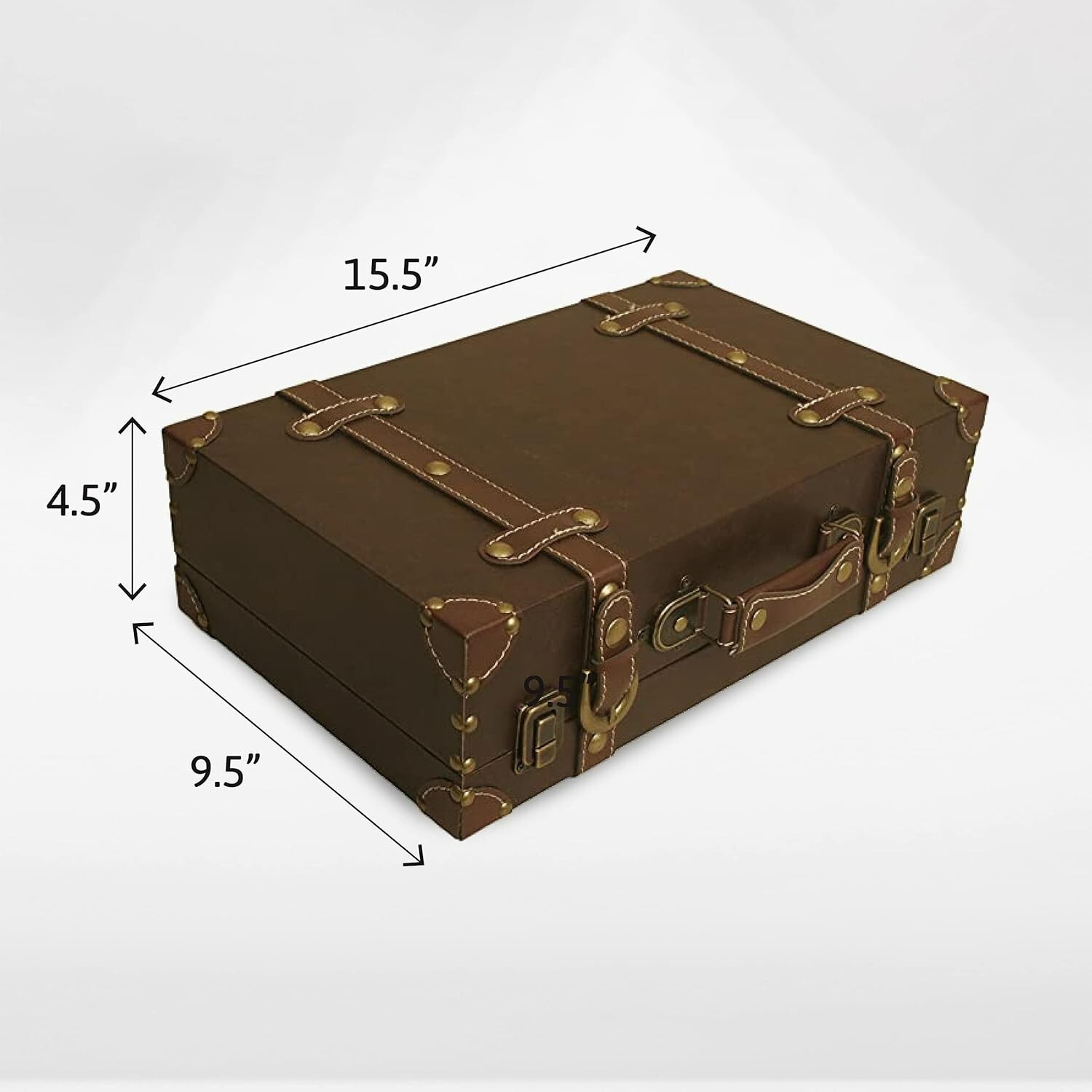 Vintage Suitcase Trunk Train Case Leather Suitcases Retro Antique Luggage Decor