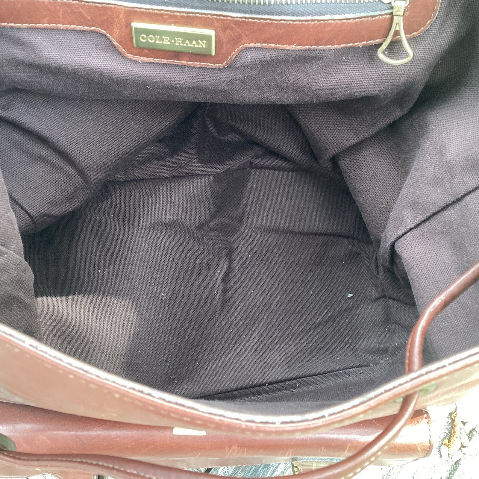Cole Haan Vintage 90’s Brown Leather Backpack With Dust Bag