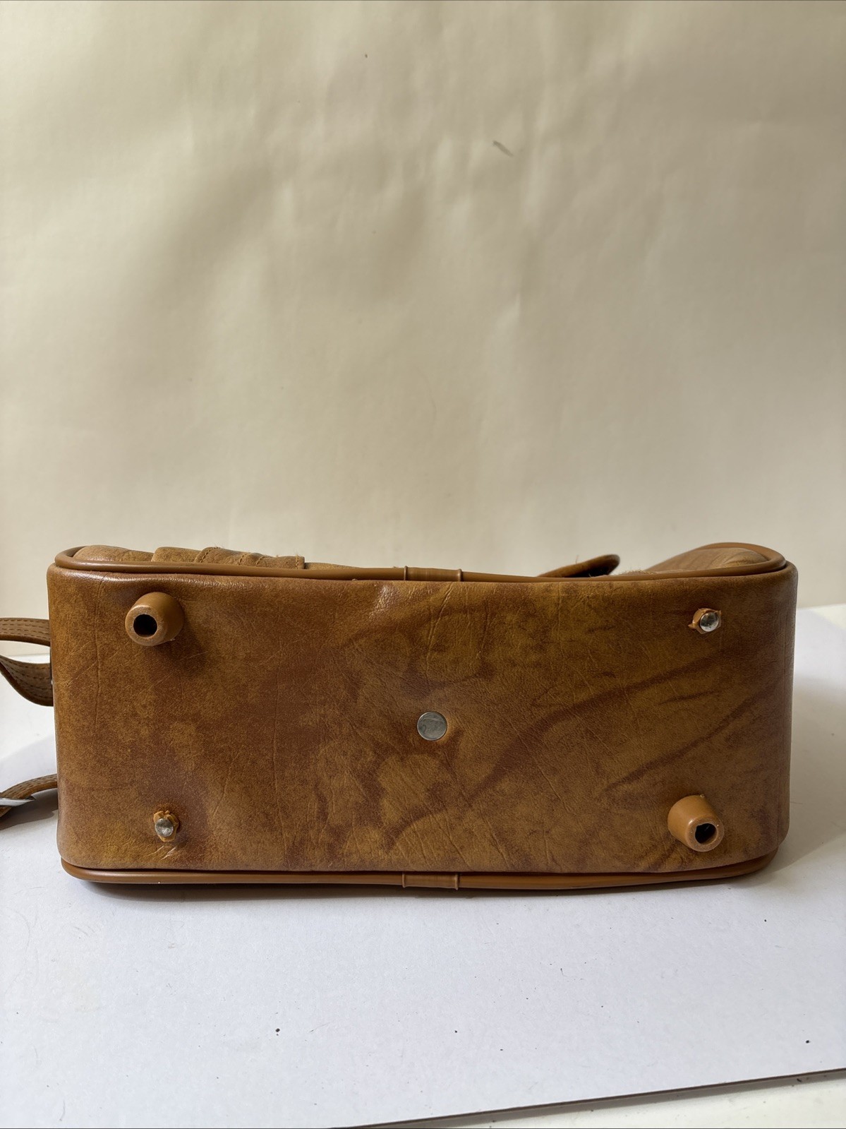 Vintage 1975 Brown American Luggage Works Bag Travel Carry On With Strap