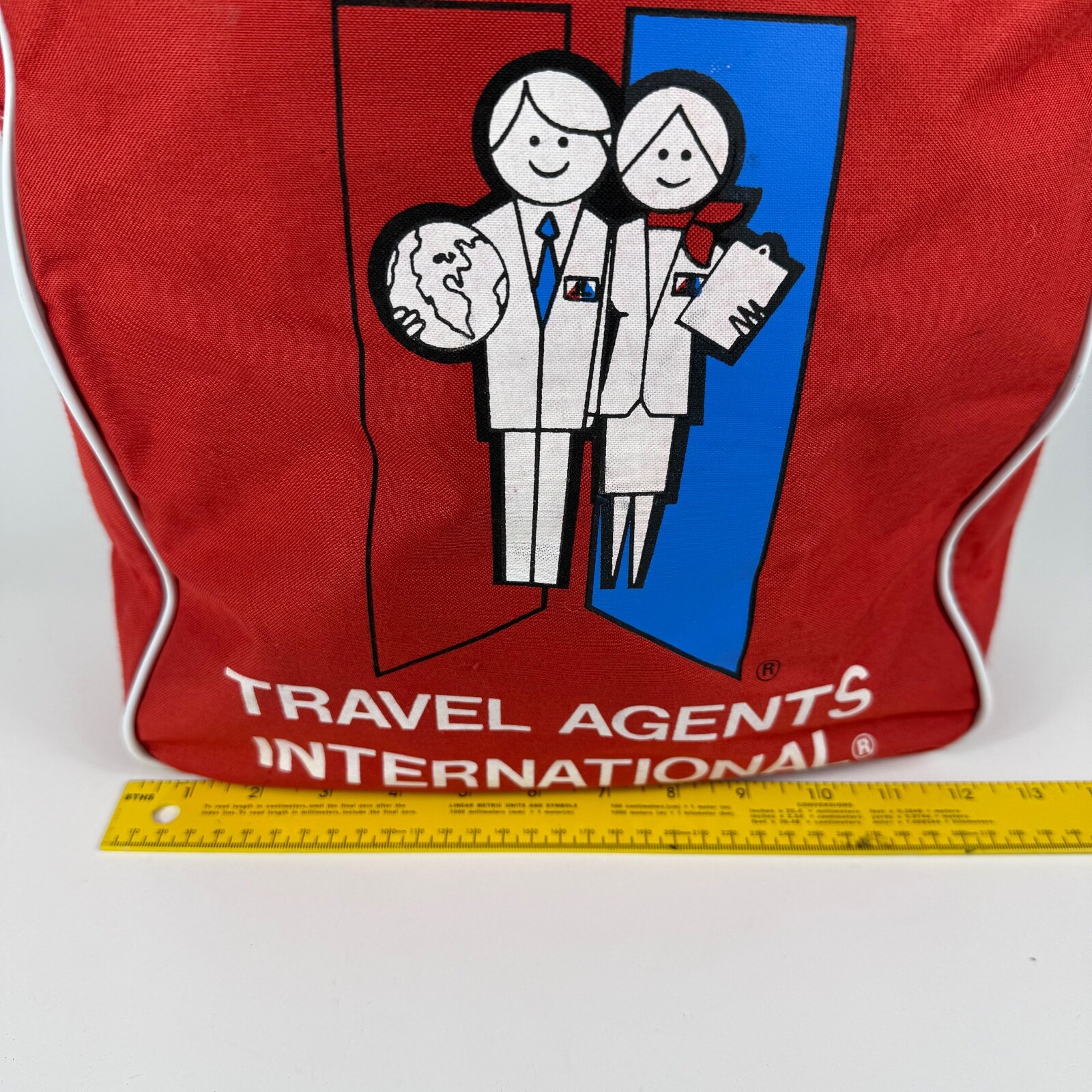 Vintage Travel Agents International Carry On Bag 1970s 1980s Era Airline Tote