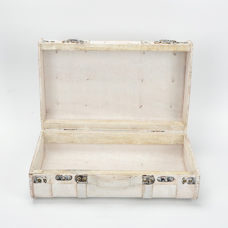 Vintage travel luggage retro distressed style handheld storage case