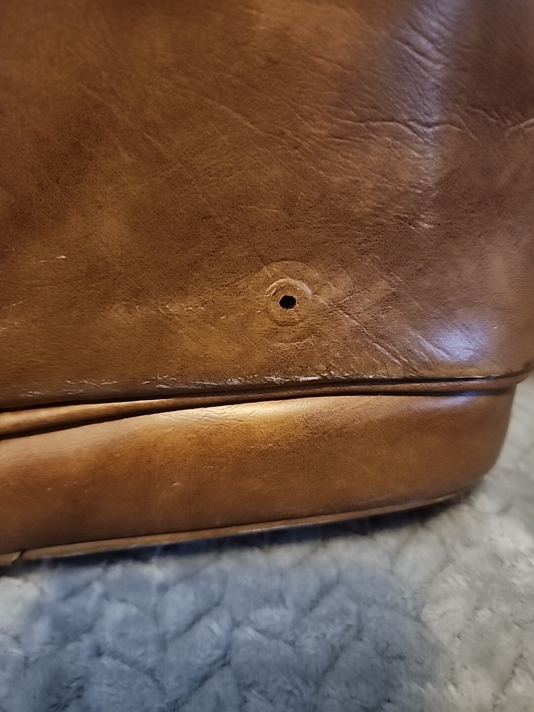 Vintage Airway Industries Zippered Brown Carry-On Travel Luggage Suitcase Bag