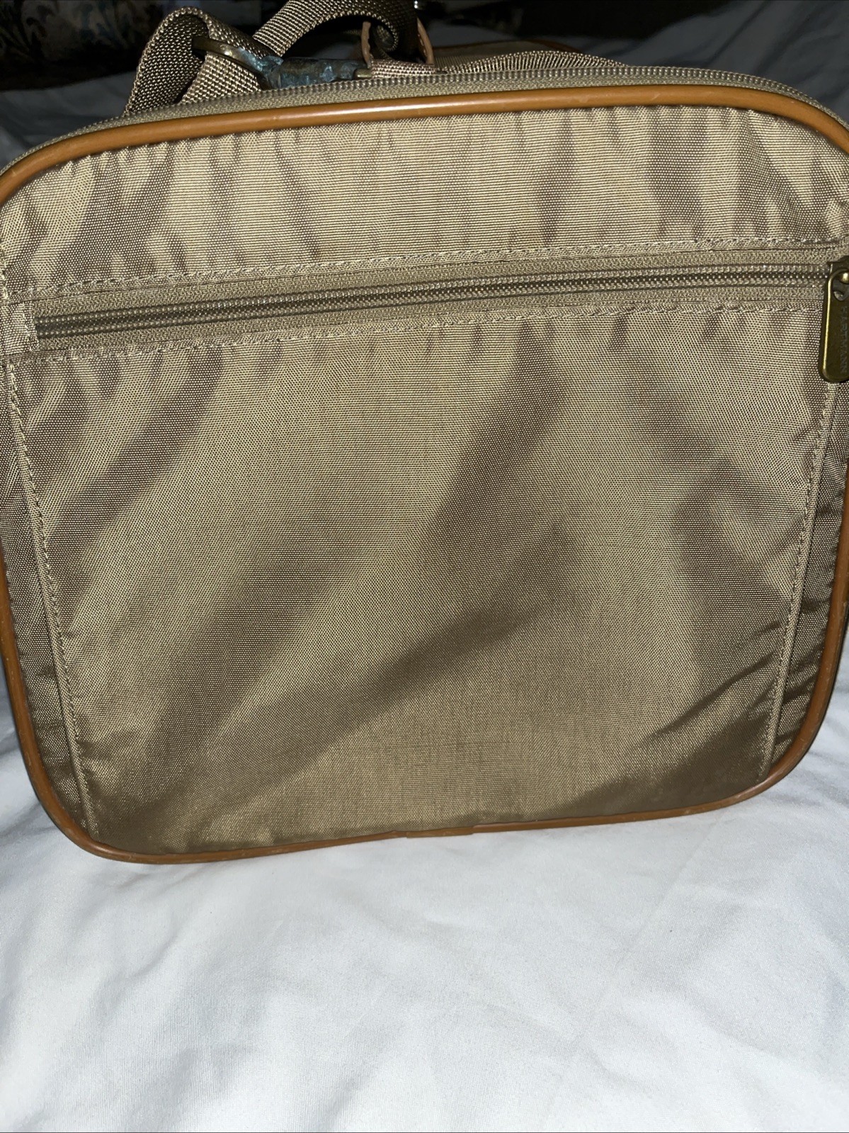 Vintage Hartmann Packcloth Club Bag- Khaki-Conveniently Lightweight 20” Duffle