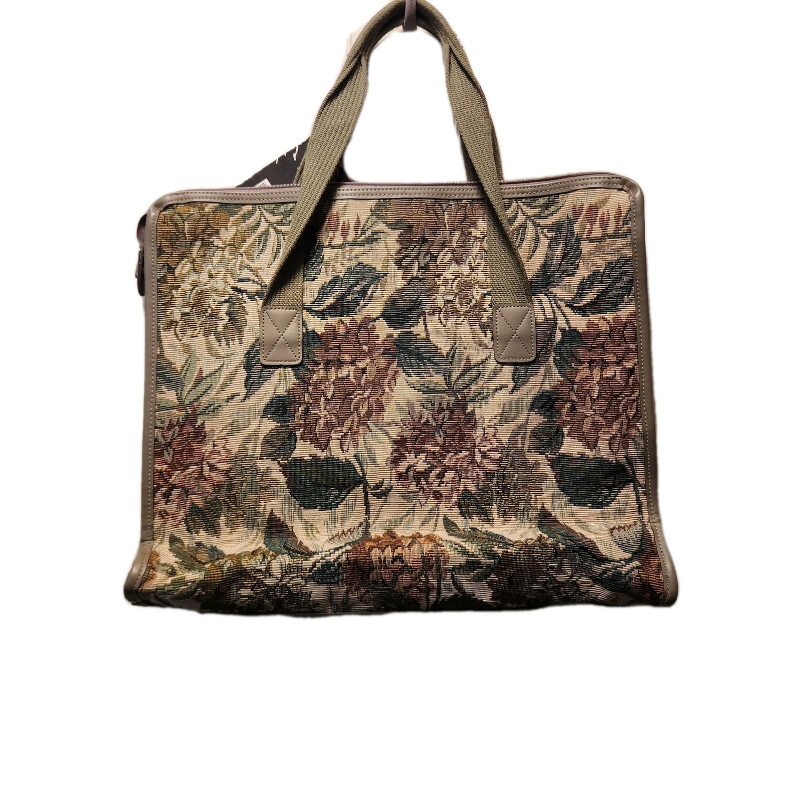 Diane Von Furstenberg Vintage Tapestry Travel Tote Shopper Bag NEW Tan Floral