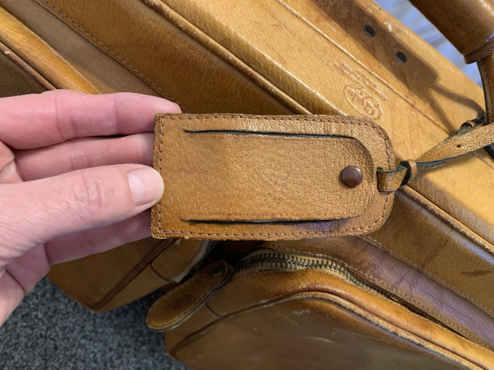 50s / 60s Vintage Clyde Creation Champs Elysèe Paris Leather Suitcase Travel Bag
