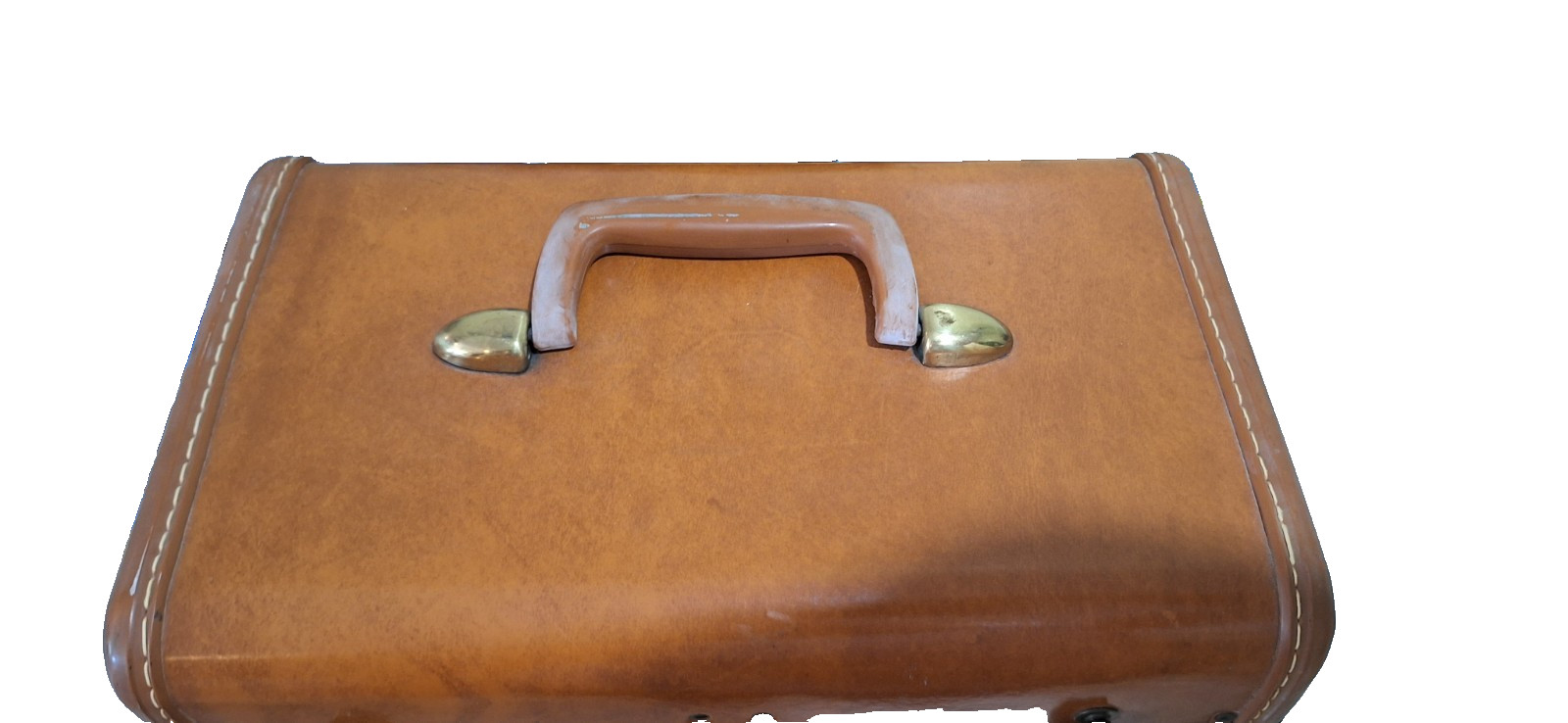 Vintage Samsonite Streamlite Train Case 4612 Brown w/Tray & Mirror MCM