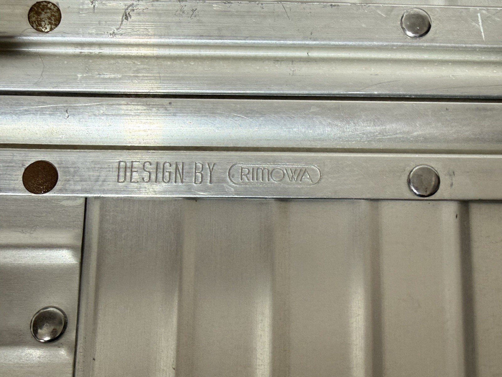 Vintage Rimowa Aluminum Suitcase Large Trunk Luggage Made in W. Germany 70cm