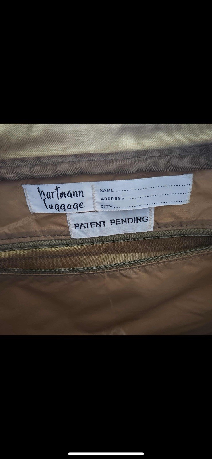 Vintage Hartmann Tan Canvas & Leather Carry-On /Garment Travel Bag – Classic USA