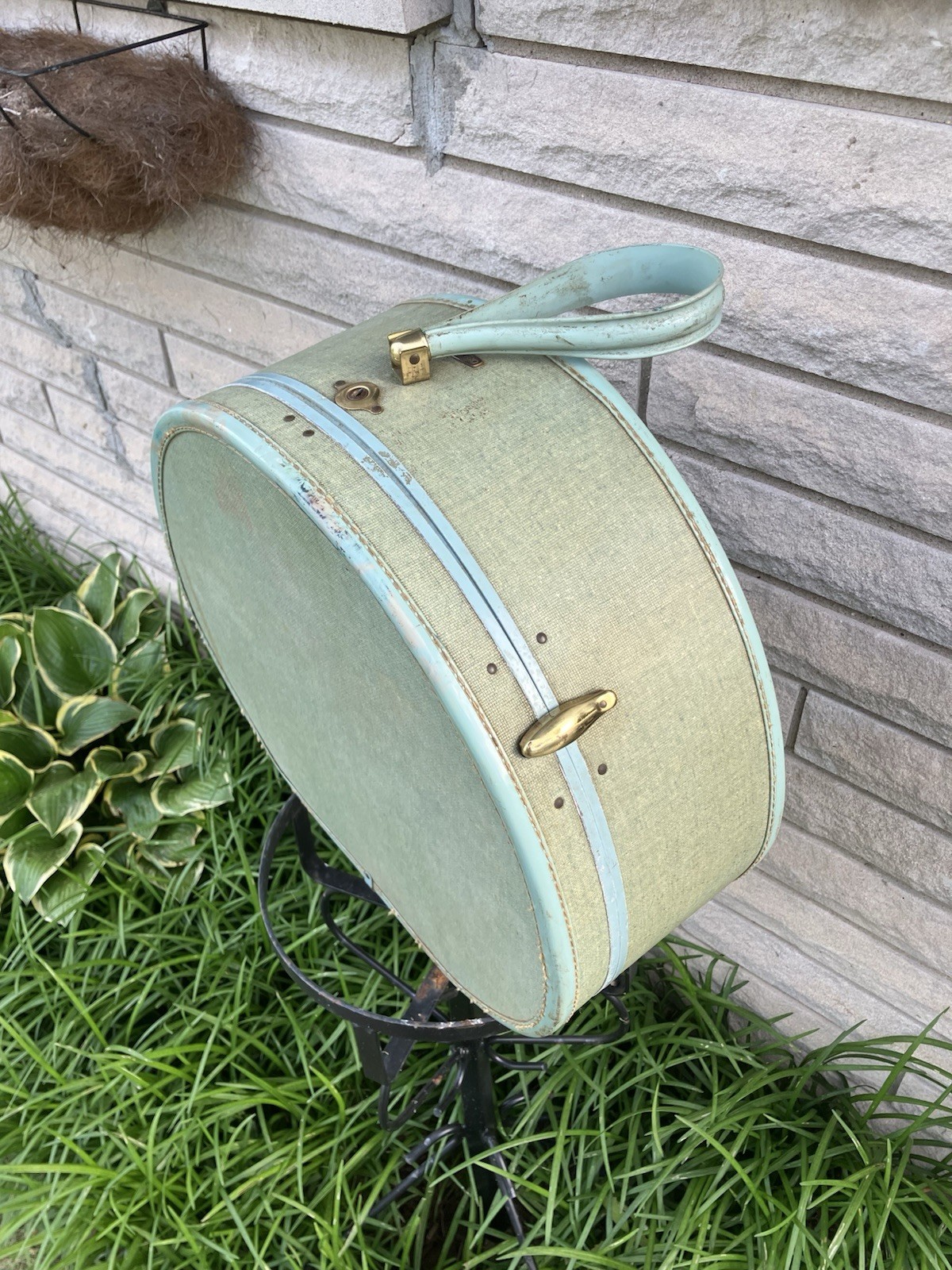 Vintage Samsonite Hat Box / Train Case – Style 4220 – Blue Shwayder Bros. Denver