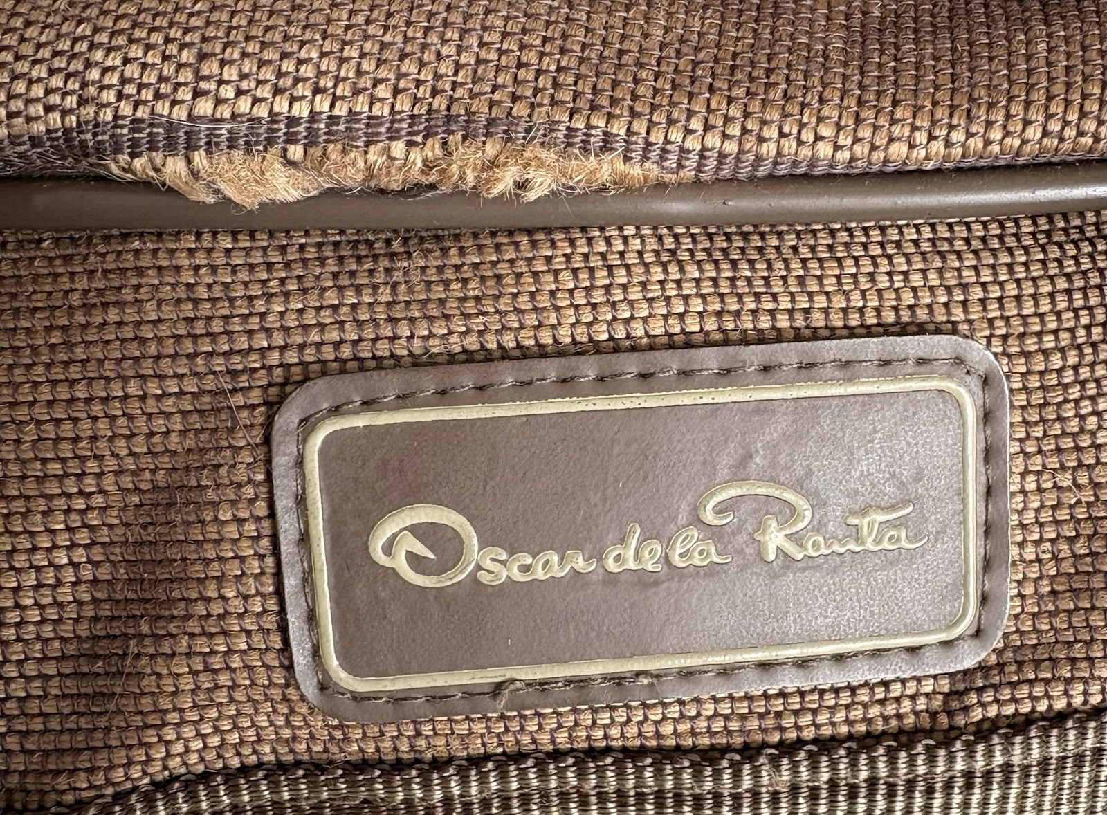 Vintage Oscar de la Renta Tweed Travel Bag Duffle Suitcase Carry-On Overnight