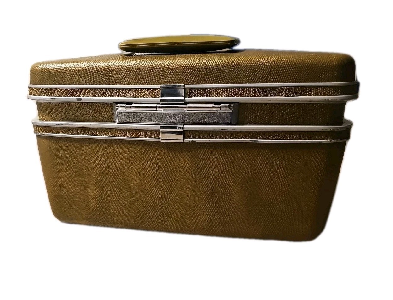 Samsonite Gold Train Case.No Key. No Tray. Clean. Glam