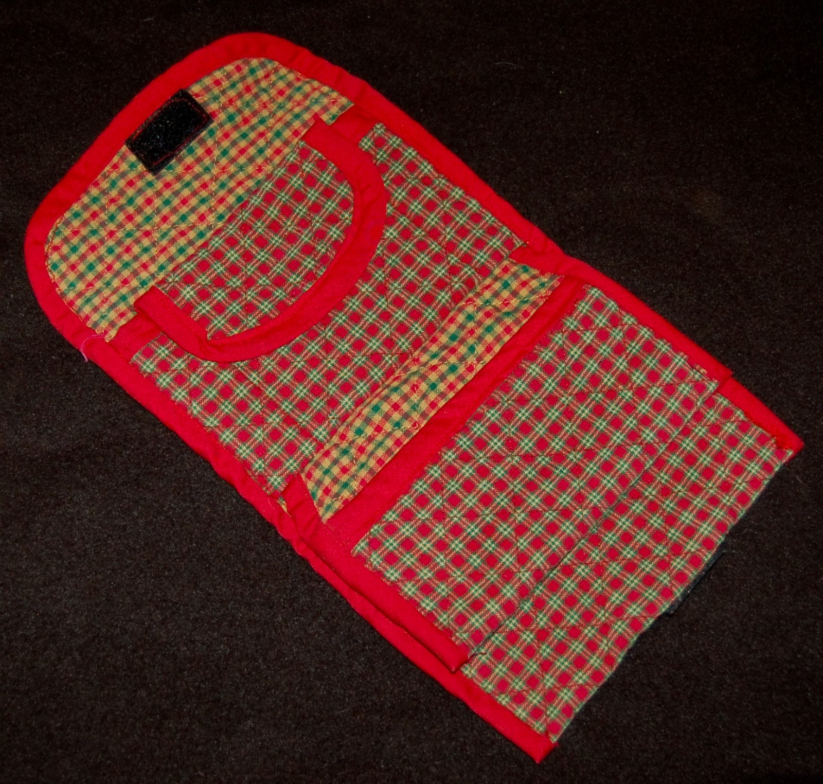 VINTAGE Folding Valet Cosmetics Travel Bag 100% Cotton Handcrafted in California