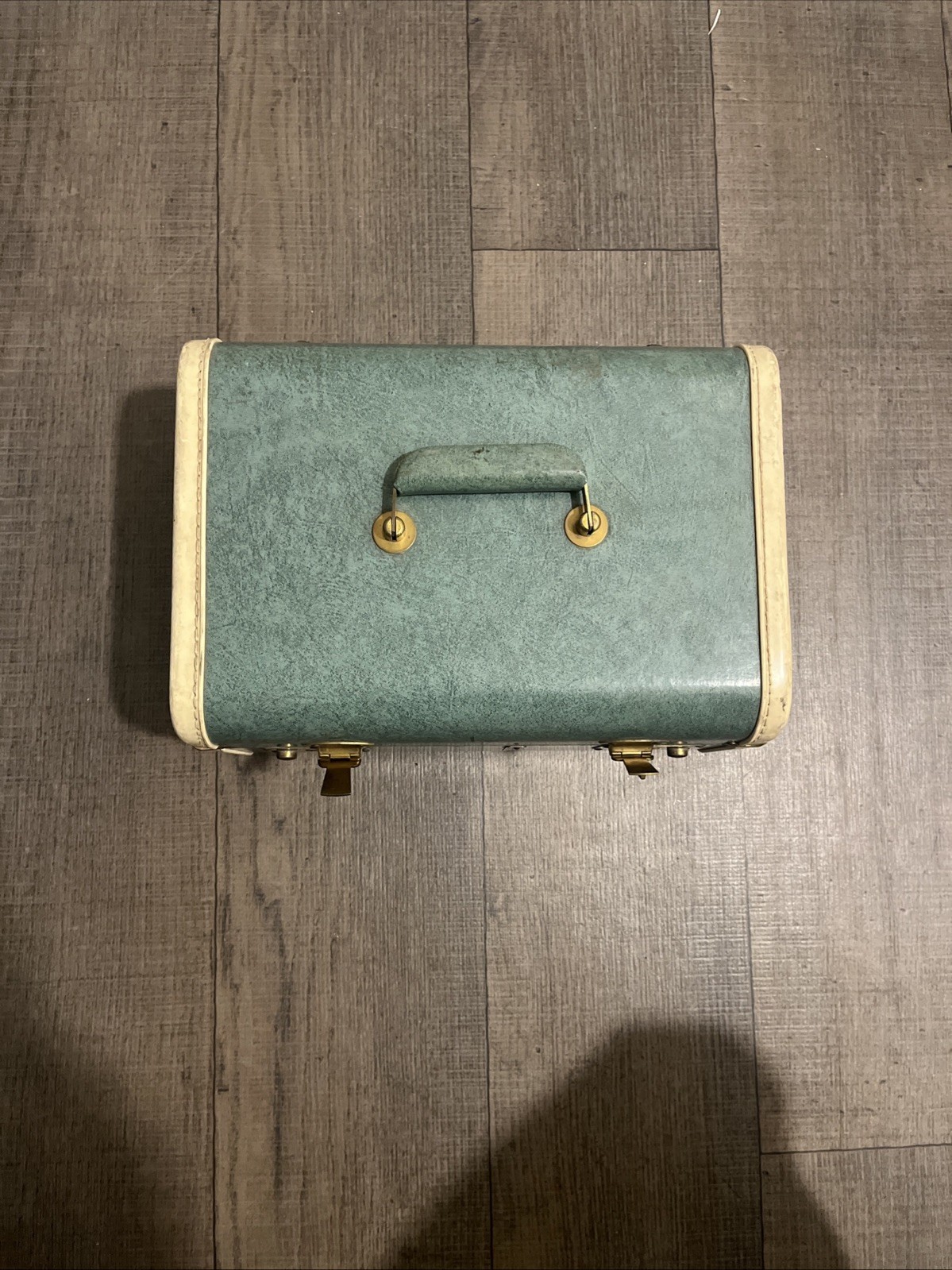 Vintage Thunderbird Train Case Style 511– Teal Green 13x8x8 – No Key
