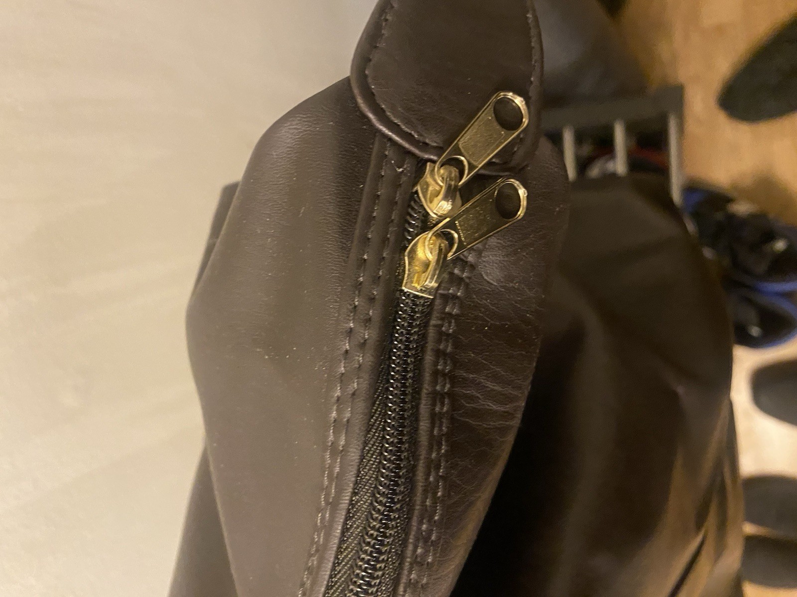Vintage Paul Sebastian Leather Strapped Leather Travel Bag Brown WAF Most Have.