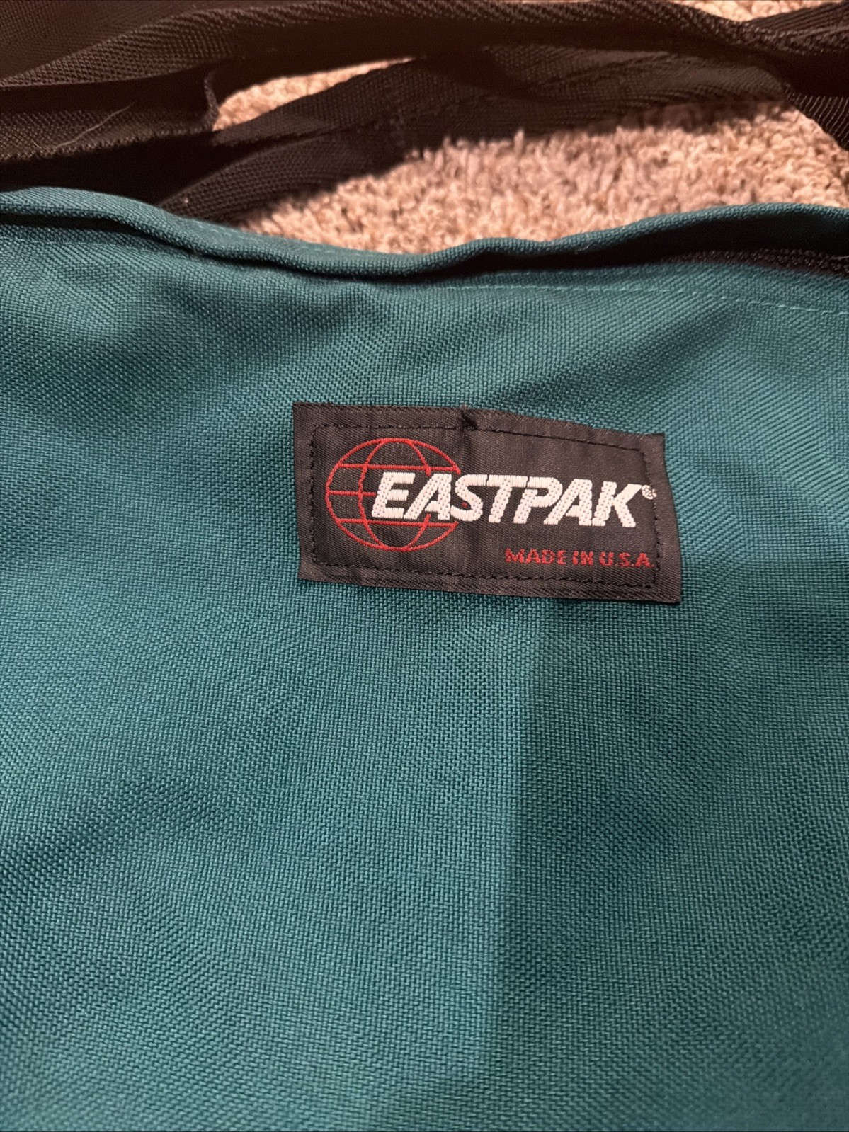 Vintage East-Pak Large Duffel Bag Green Canvas Luggage Gear Hiking Made in USA