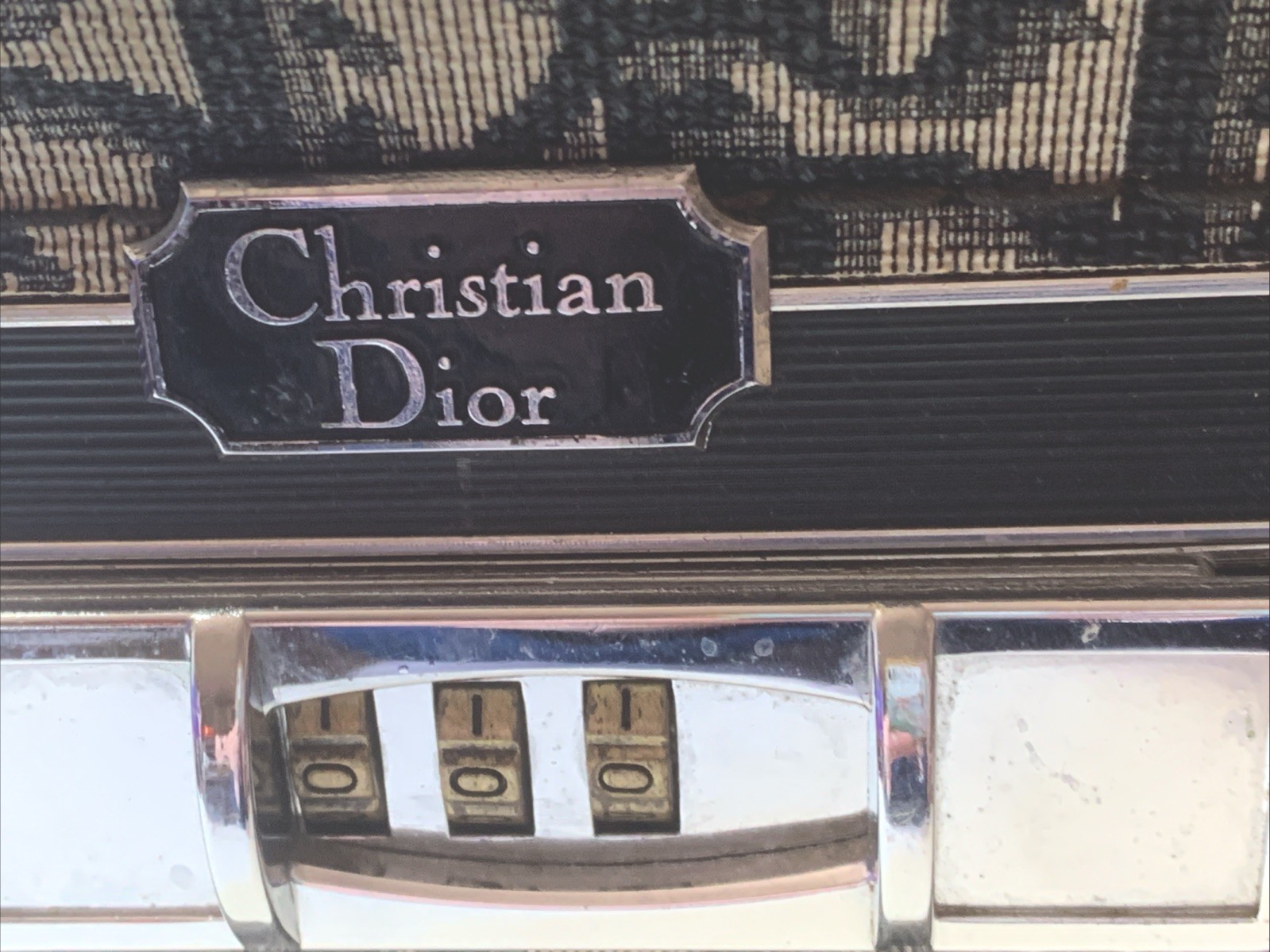 Christian Dior Vintage Travel Train Trunk Preowned 30 Years Missing Mirror