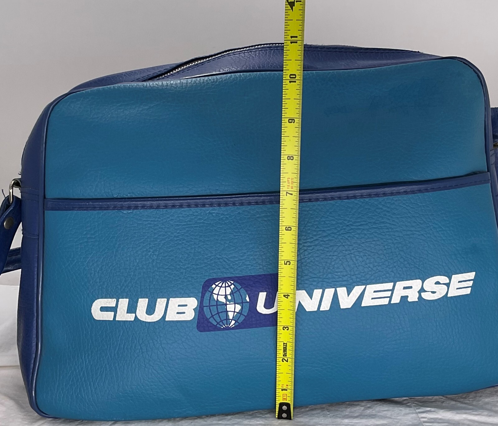 Vintage 1970’s Panam Style Naugahyde Explorer Blue Travel Bag for Club Universe