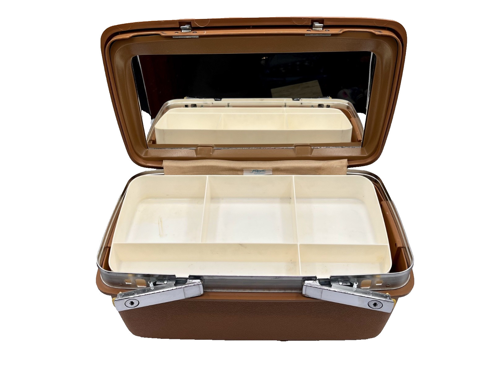 Vtg Retro Samsonite Aspen JC Penney Train Makeup Case Vanity Luggage w/ Tray