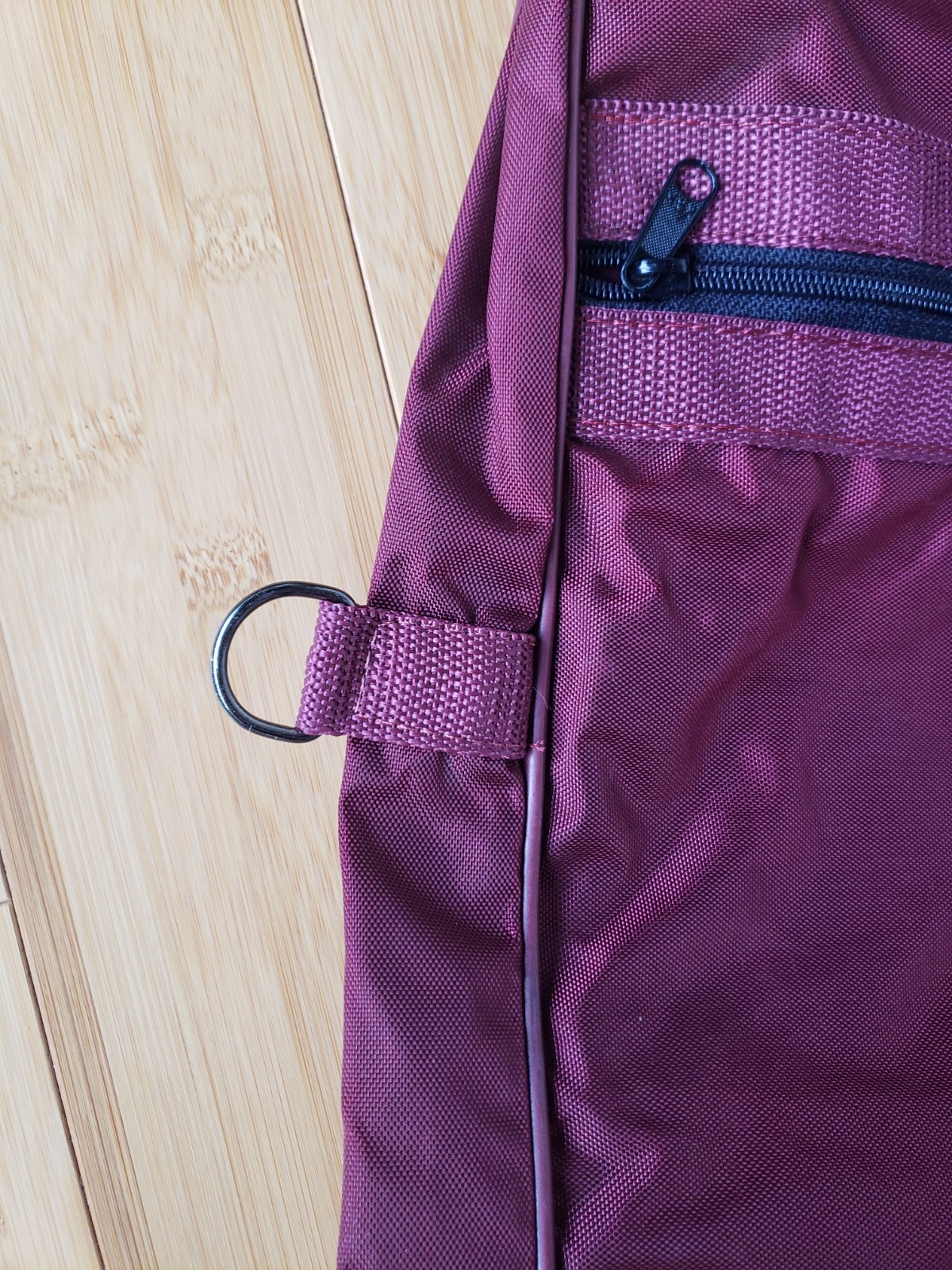 VTG Oscar de la Renta Garment Bag Burgundy Nylon Travel Suit Carry On 90s Luxe
