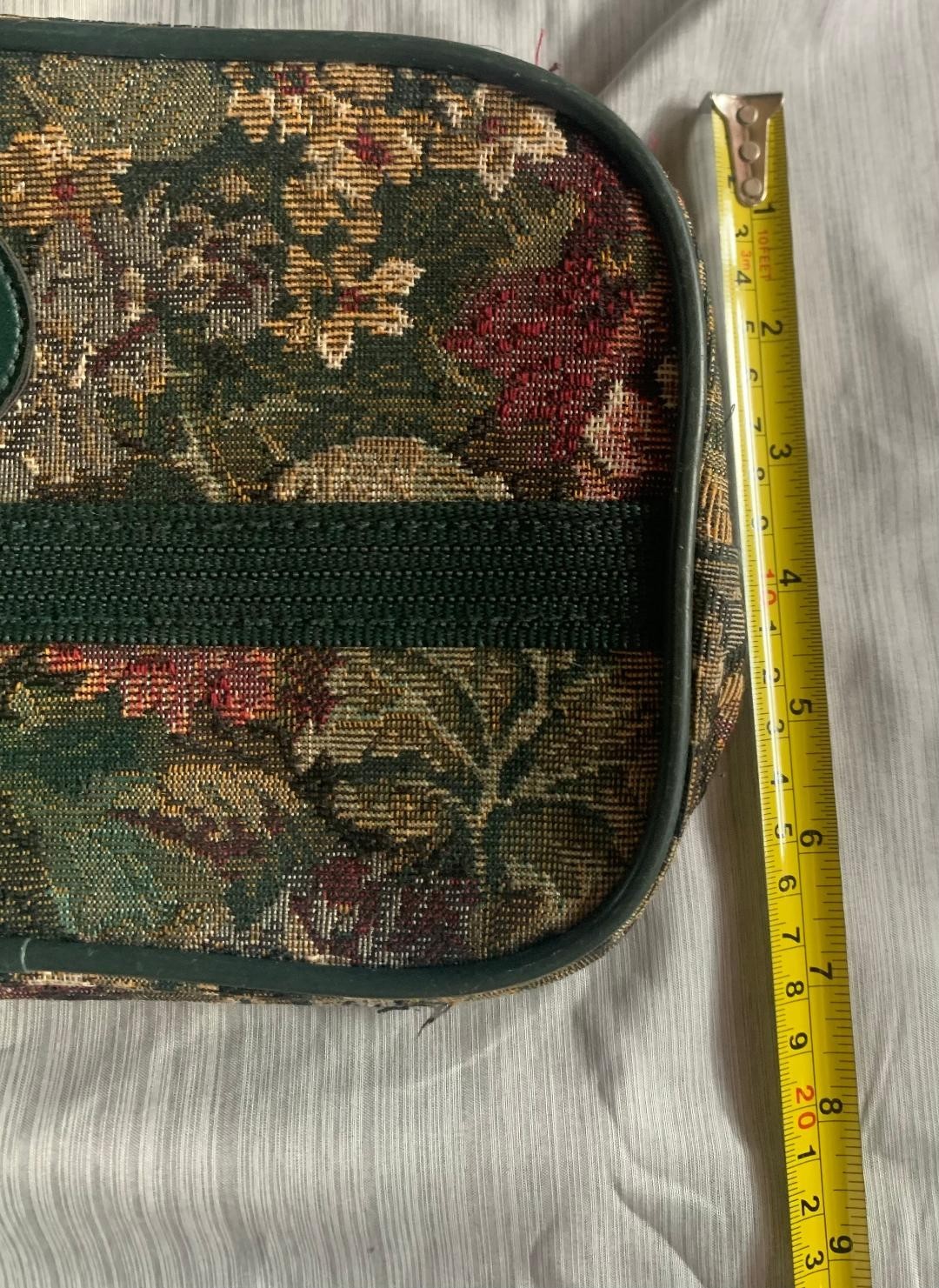 American Trunk Case Vintage Floral Tapestry Travel or Cosmetic Bag
