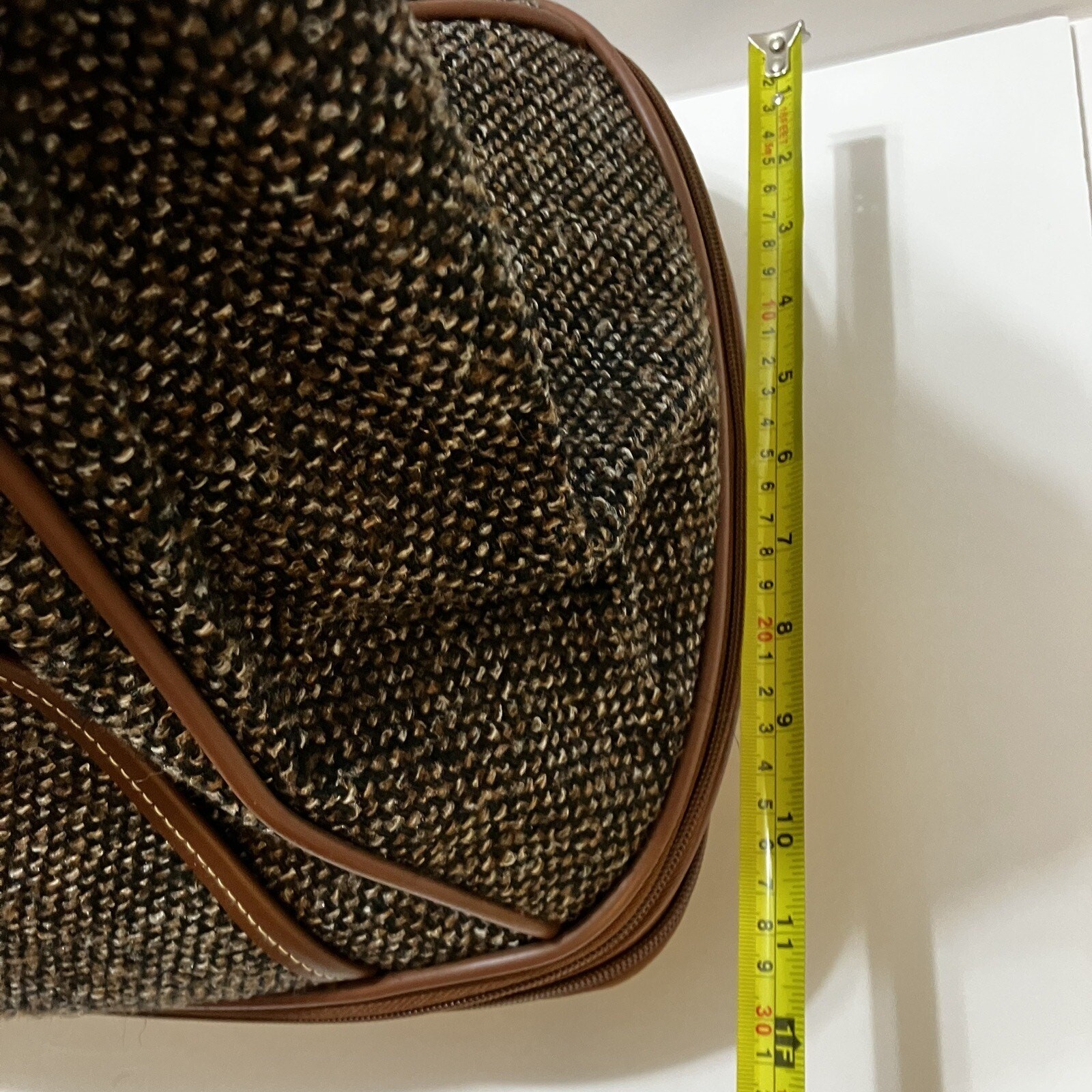 Jaguar Expandable Luggage Rolling Brown Tweed New with Tags Vintage JC Penney