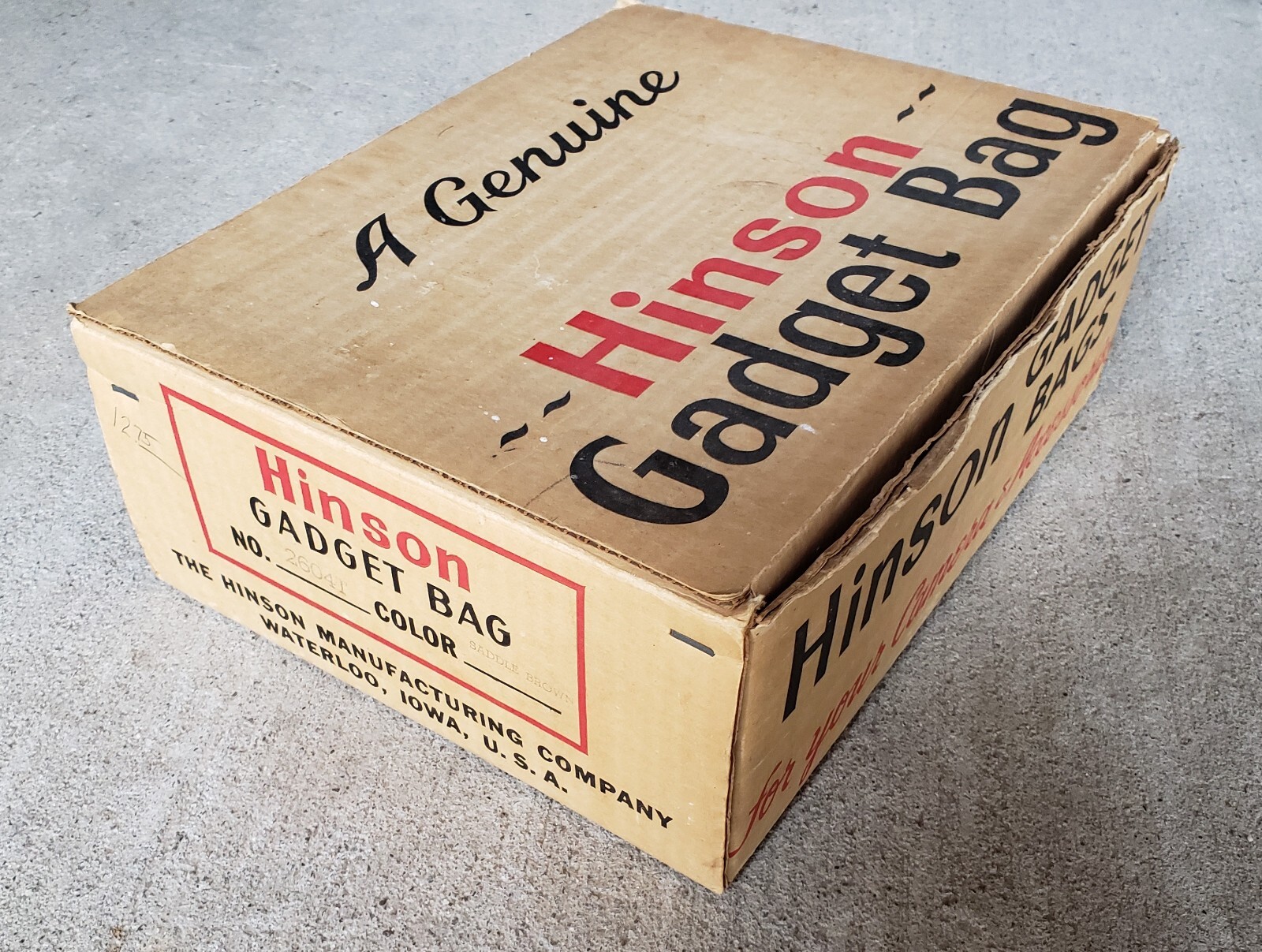 Vintage Original Hinson Garmet Bag Box Empty