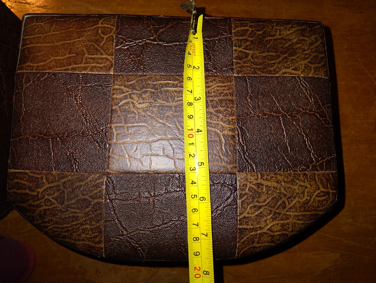 Vintage Leather Vanity Travel Case Patchwork Style lot Of 2