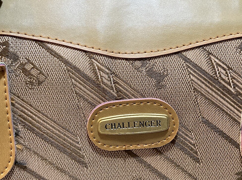 Vintage Boston Bag Travel Suitcase CHALLENGER Leather Unsure Of Maker