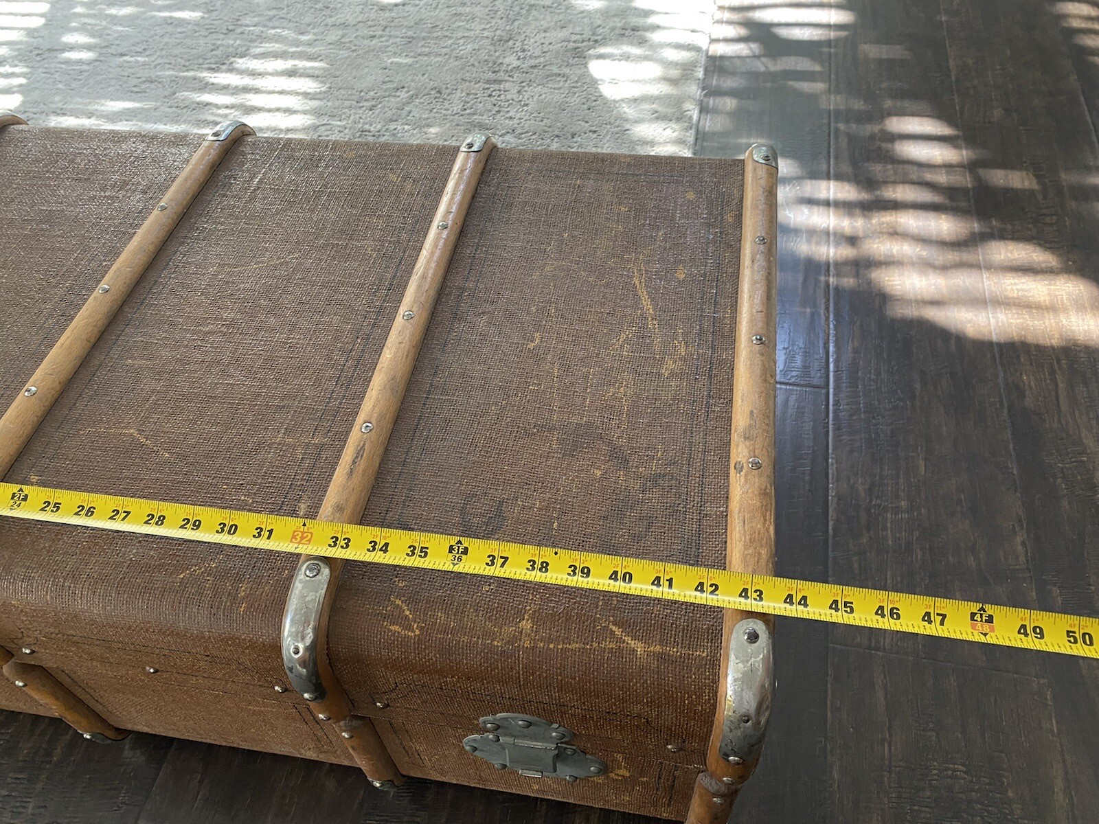 Vintage Wood Braced Steamer Trunk . Approximately 1920-1930 years