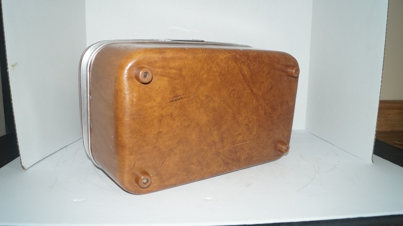 Vintage AIRWAY Hard Shell Train Plane Travel Case Luggage Suitcase