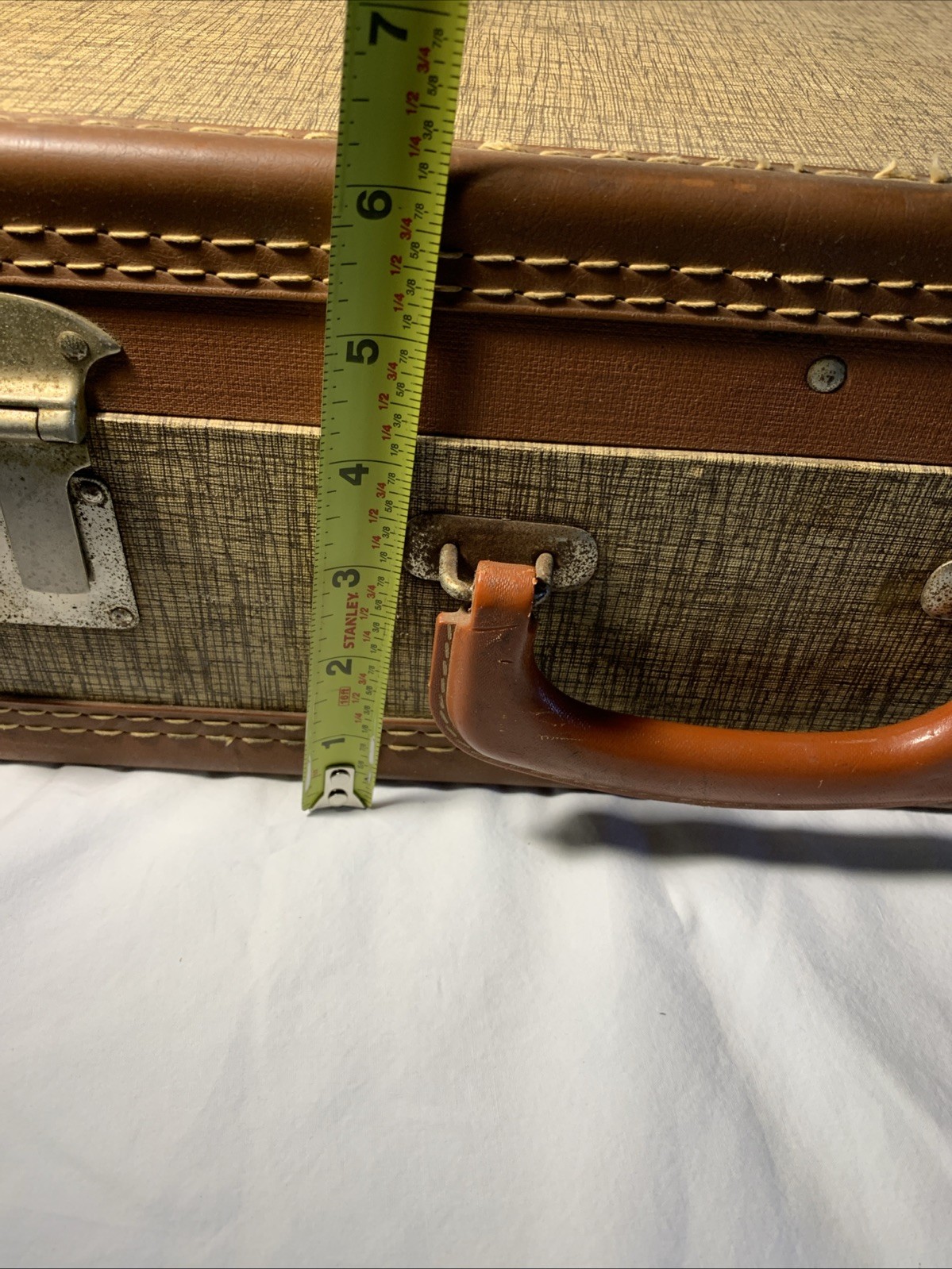 Vintage Tweed Suitcase 1950s Luggage