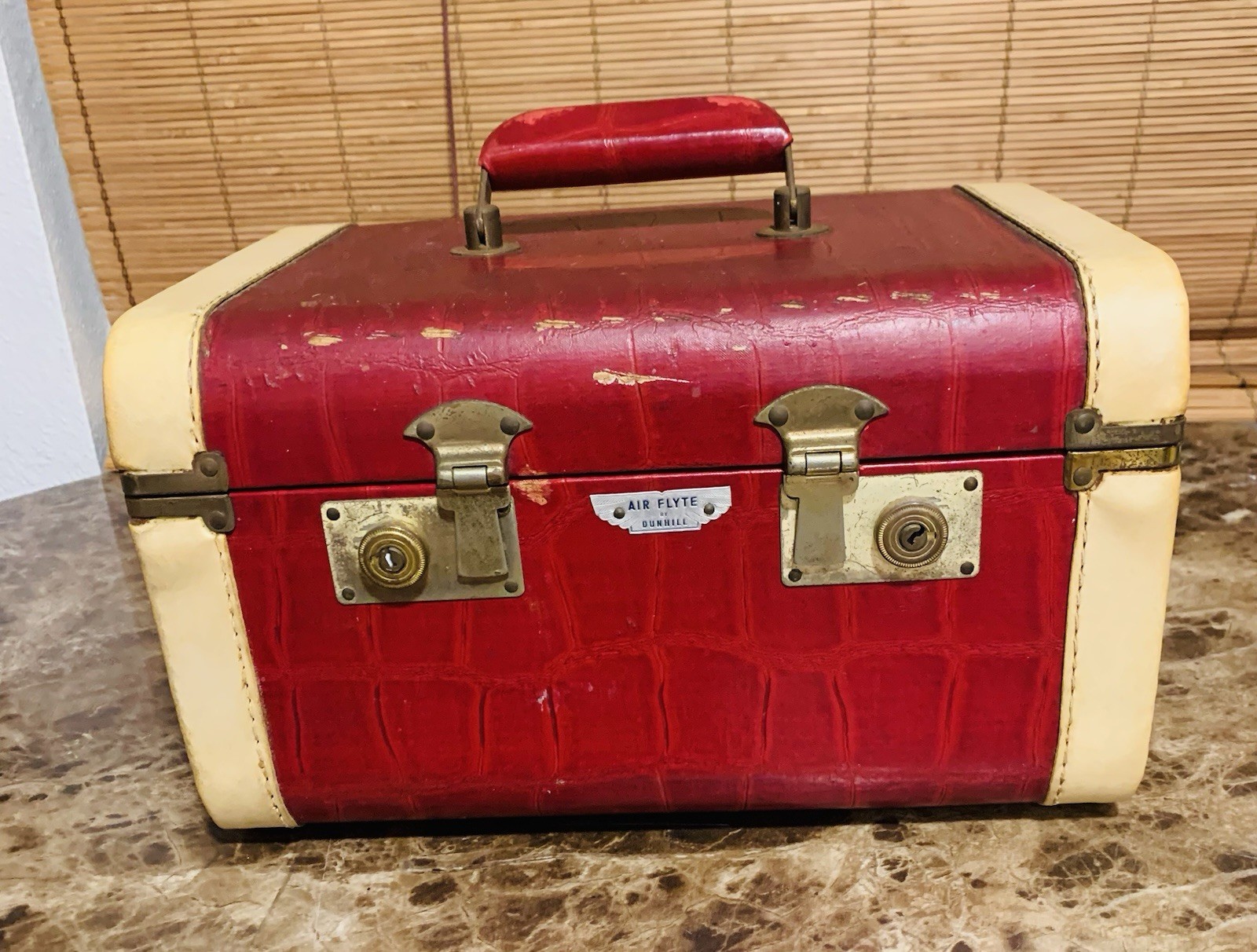 Antique Dunhill Air Flyte Cosmetic Train Hard Case Prop