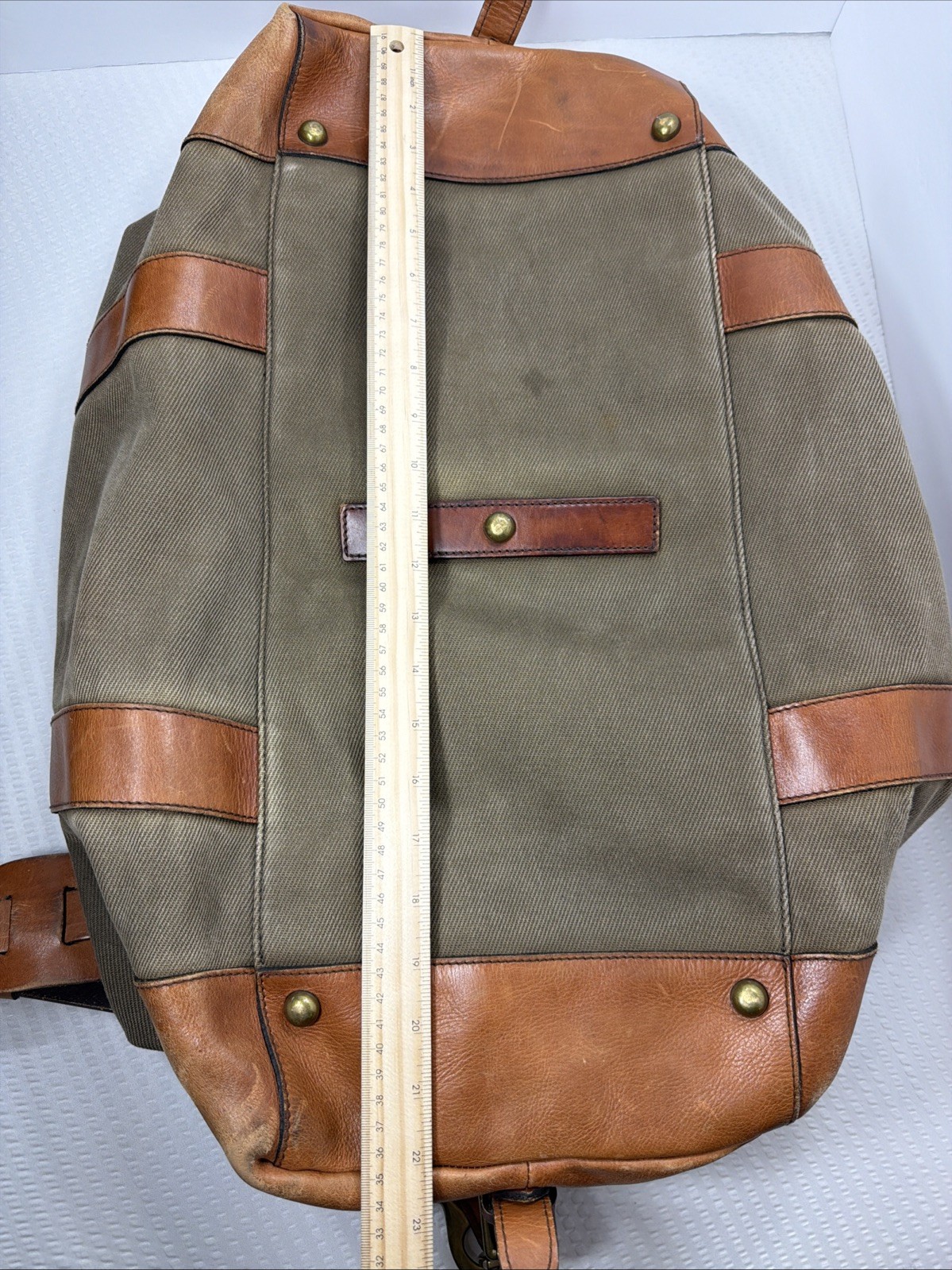 Vintage Polo Ralph Lauren Canvas Leather Weekender Safari Duffel Travel Bag XL