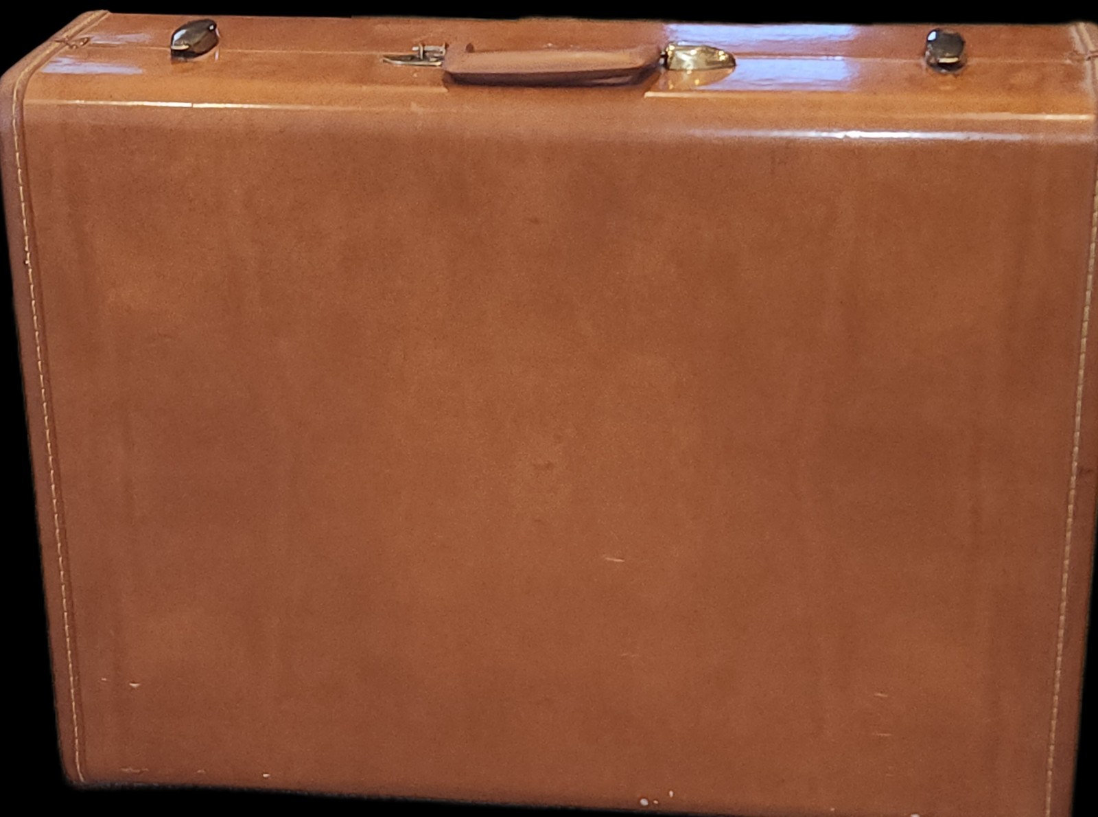 VTG~Samsonite~Shwayder Bros~Streamlite~Hard Side~Suitcase~Saddle Tan~26″~NO KEY