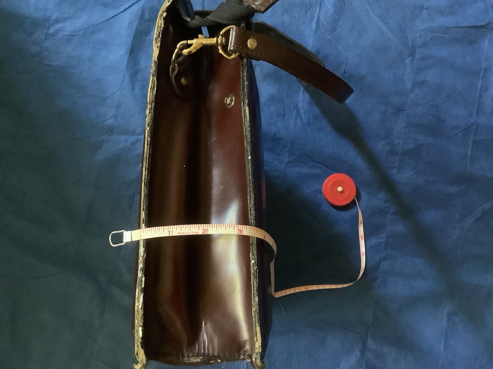 Vintage Briefcase Messenger Bag Brazilian Leather Burgundy