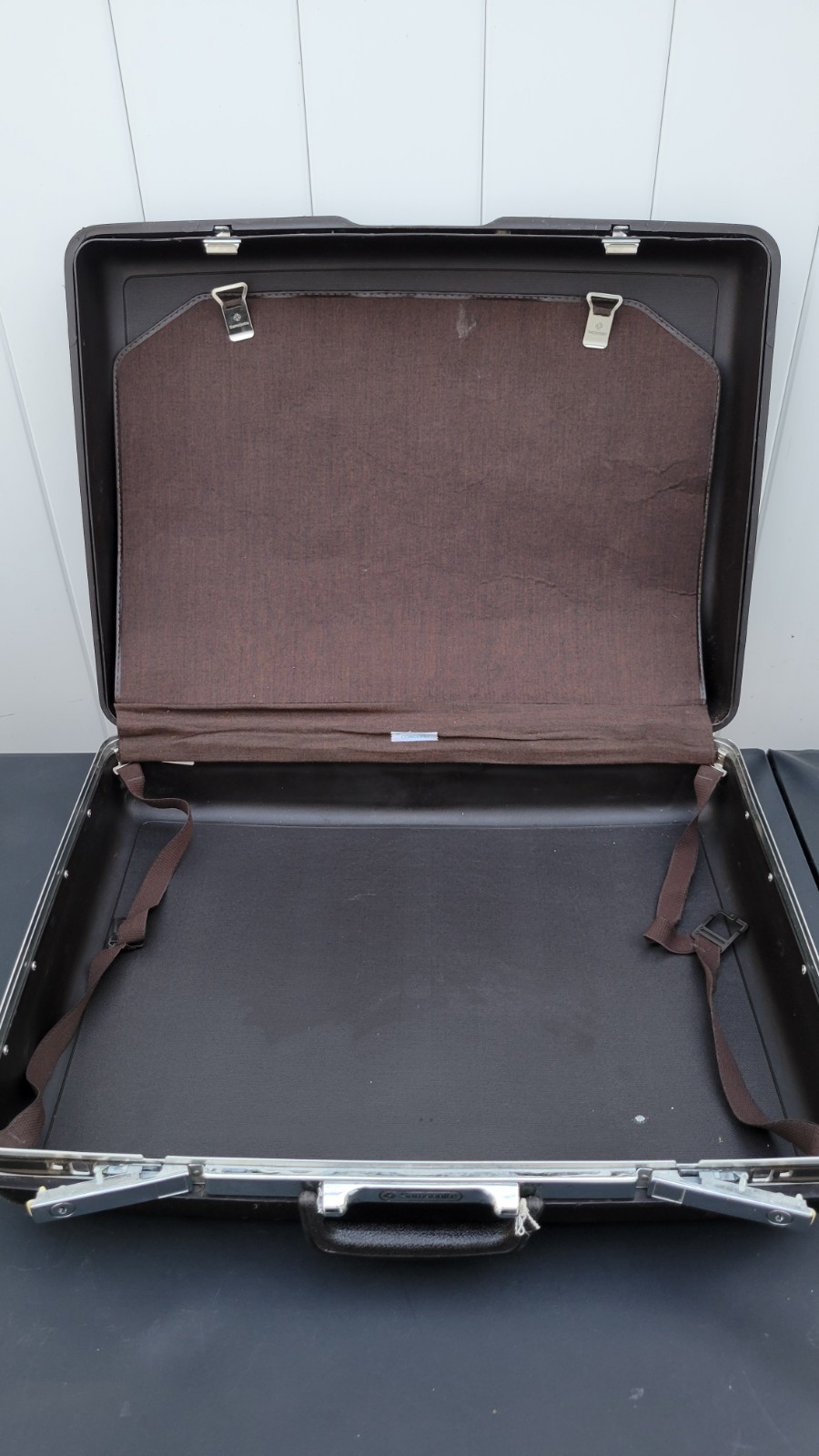 Vintage Samsonite Concord Brown Hard Shell Suitcase Travel Case 21” USA Classic