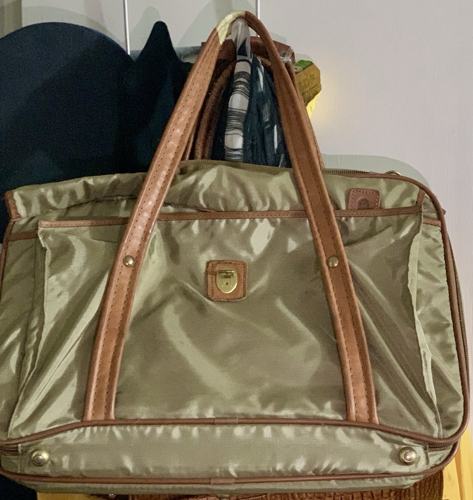 Vintage Hartmann Luggage Ballistic & Leather Travel Shoulder Messenger Bag