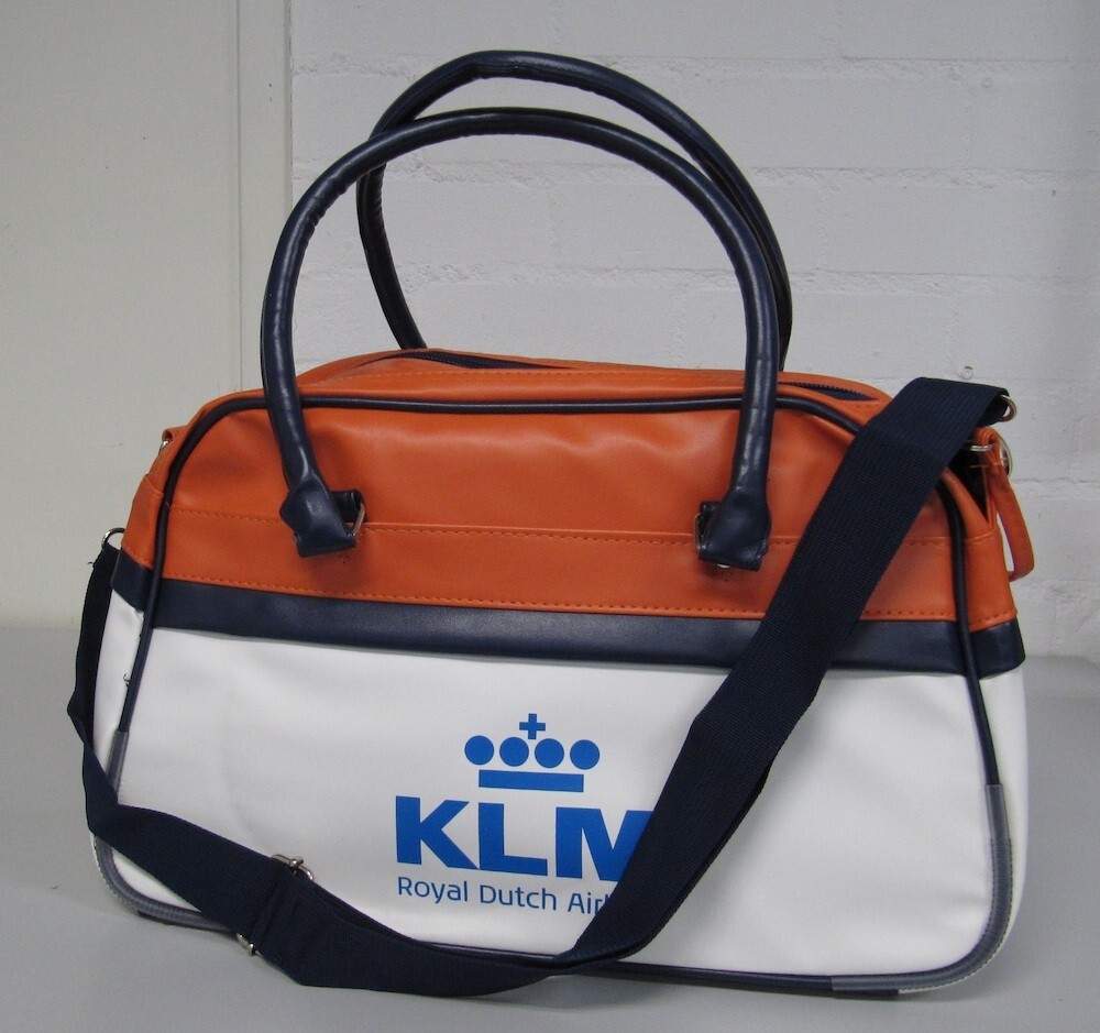 New! KLM Retro bag with carry-on strap, in alternative color: Orange