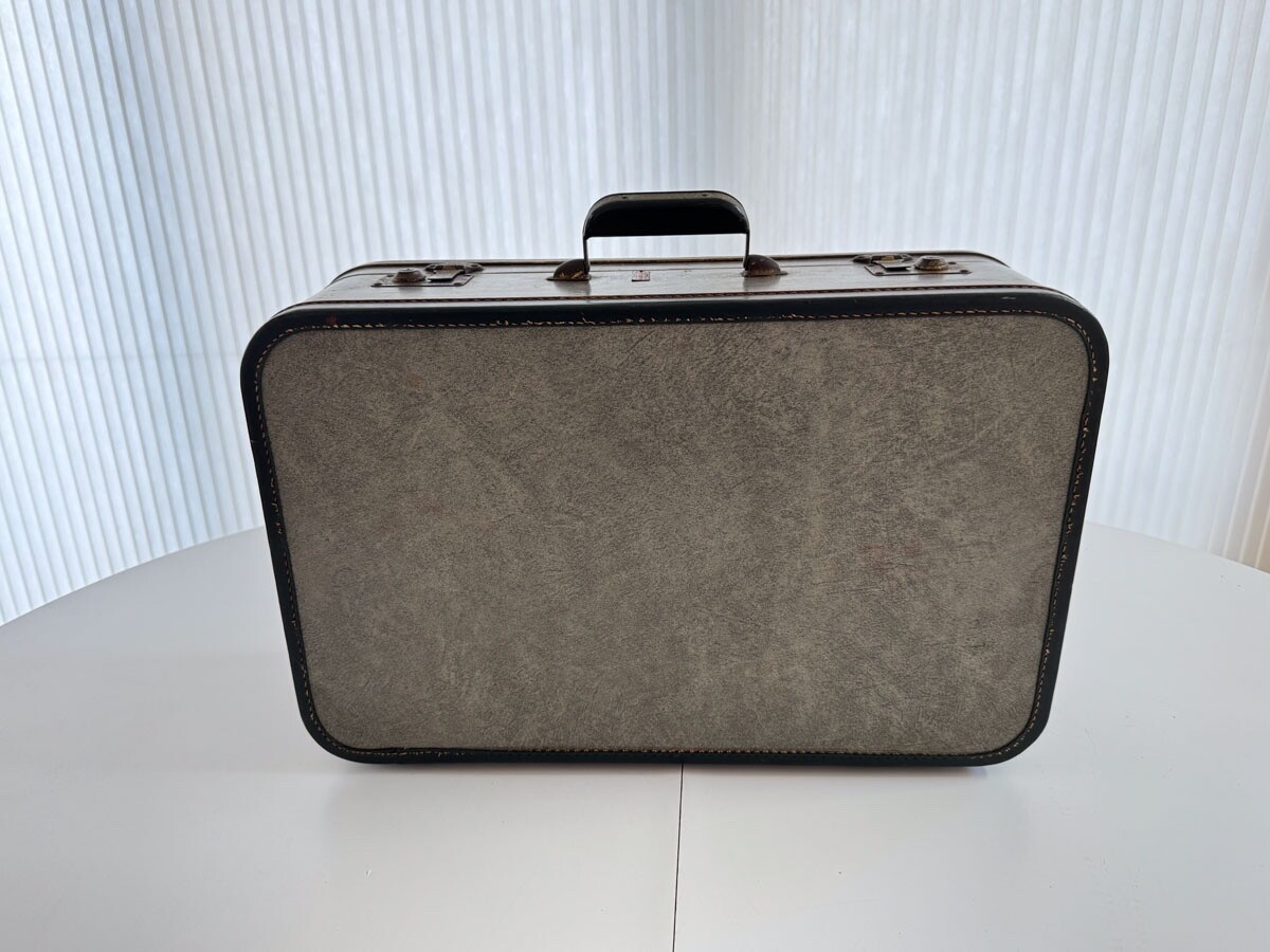 Vintage Stylecraft New York 3 pc luggage suitcase set, seafoam and dark green