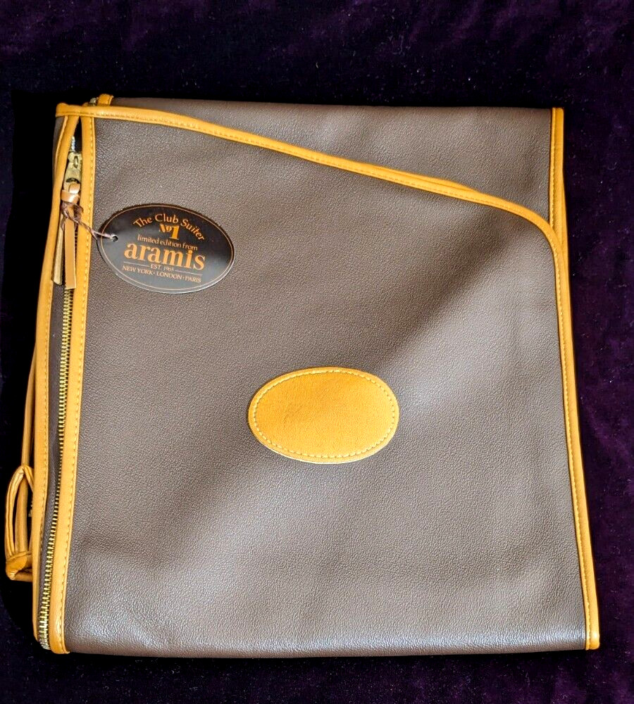 BRAND NEW NOS Aramis The Club Suiter No. 1 Faux Leather Travel Garment Bag Paris