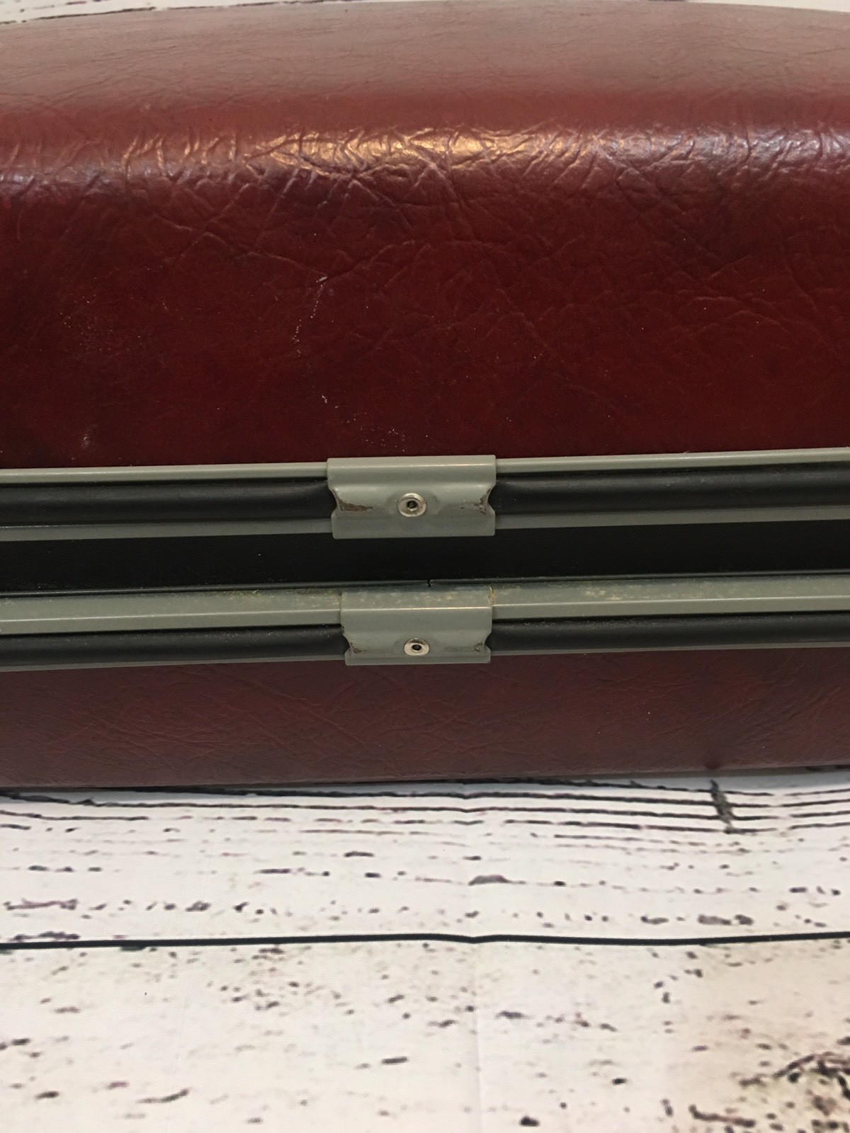 Vintage Samsonite Silhouette Luggage Case Maroon Suitcase