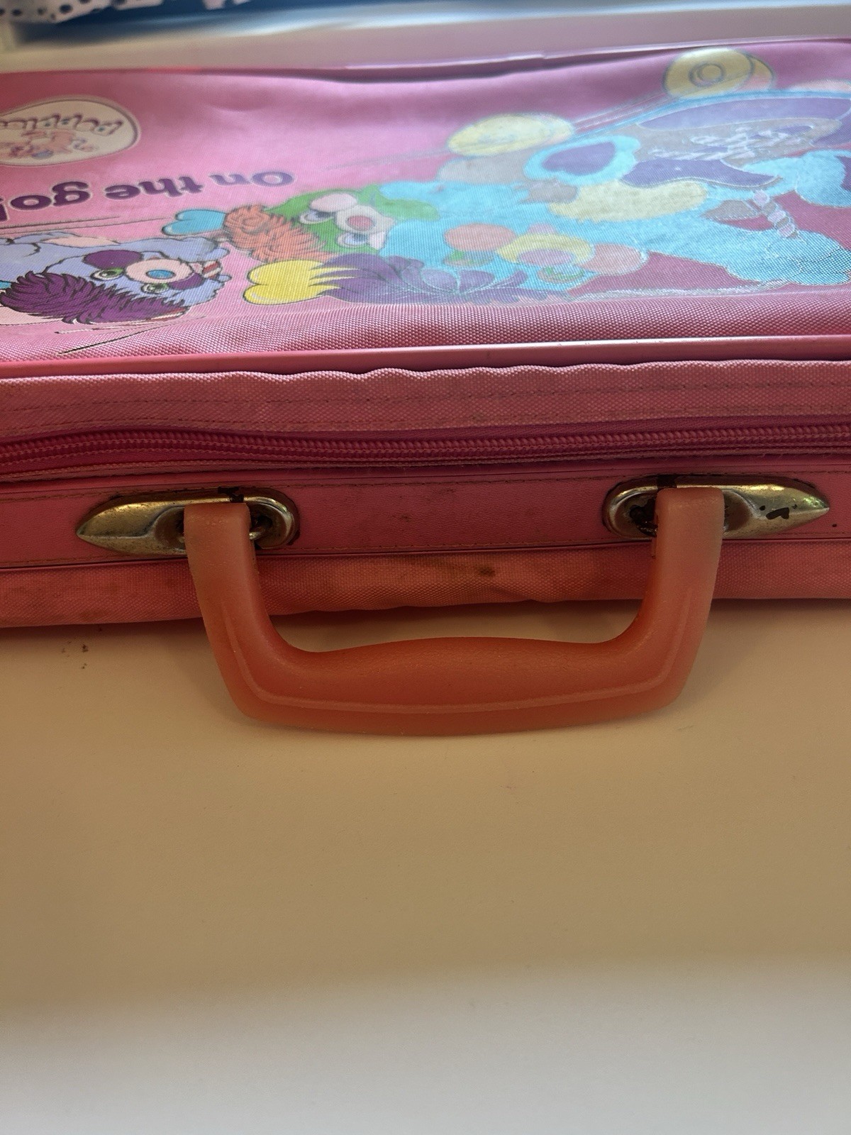 Popples On The Go Suitcase 1986 Vintage Pink Travel Bag Good Zipper