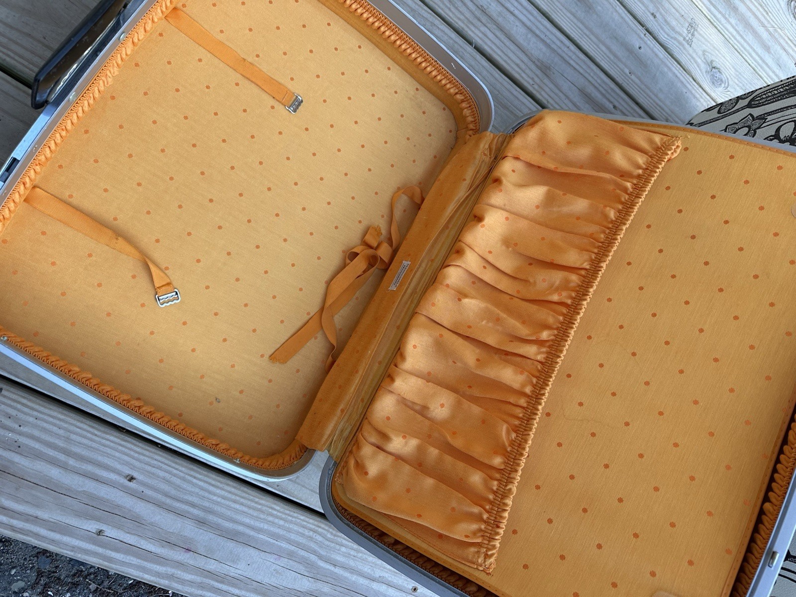 Set Of 4 Vintage Samsonite Fashionaire Marimekko Black & White Flower Pattern