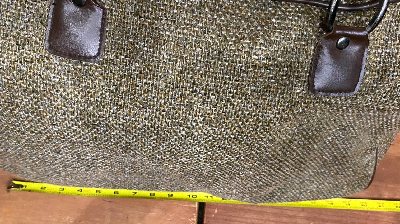 Set Of 2 Vintage 70s 80s Pierre Cardin Brown Tweed Suitcase Luggage Travel Bags