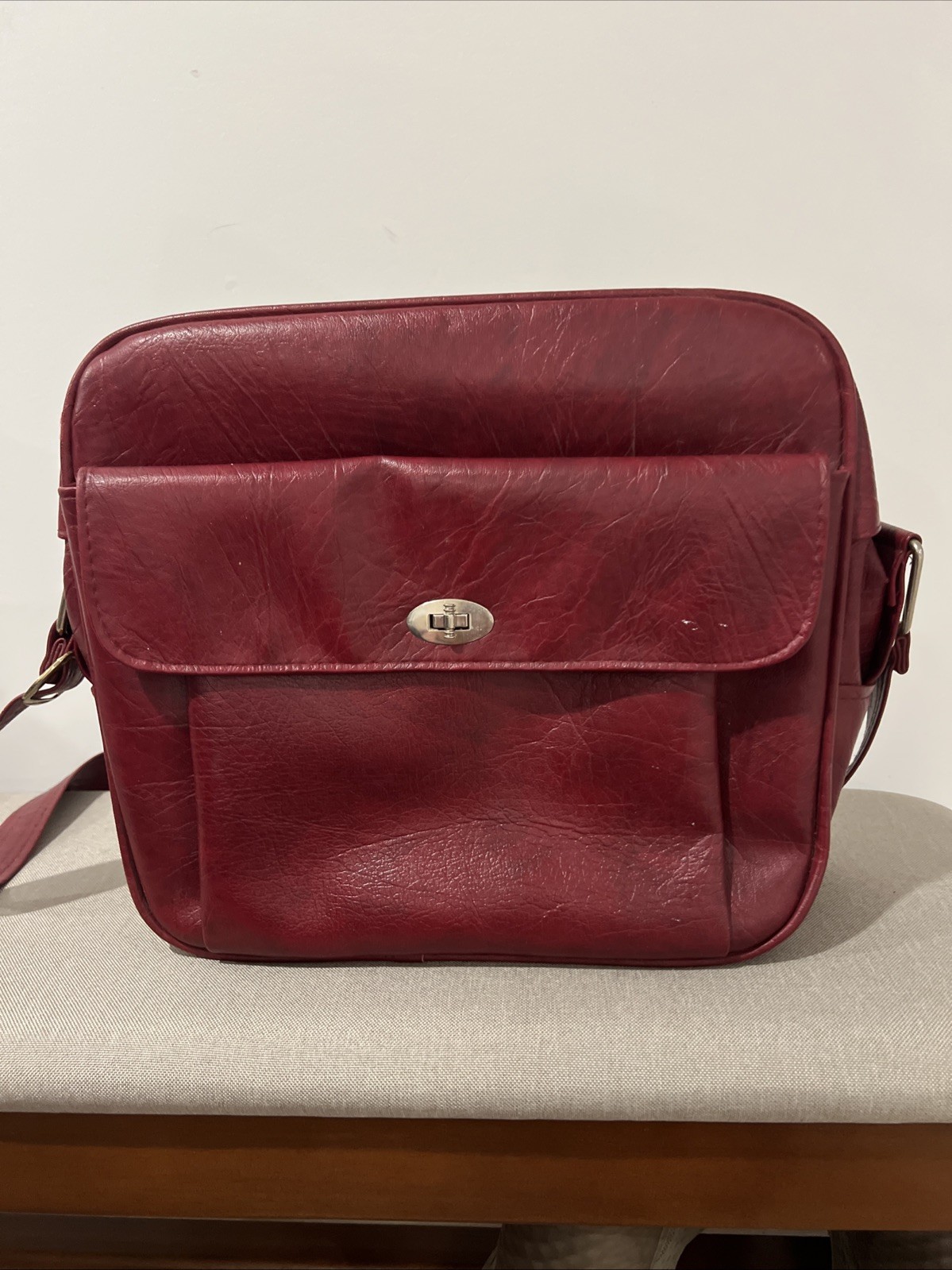 VINTAGE Samsonite Messenger Shoulder Bag Red
