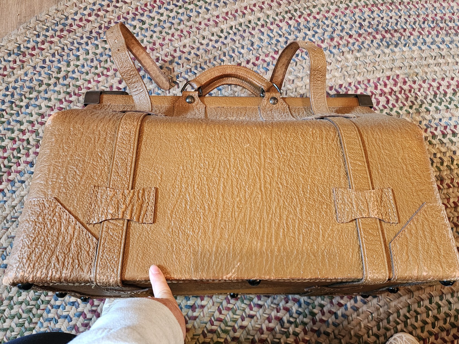 Atg Rare Austrian 1890-1910s Leather Doctors Bag Travel Luggage Gladstone Valise