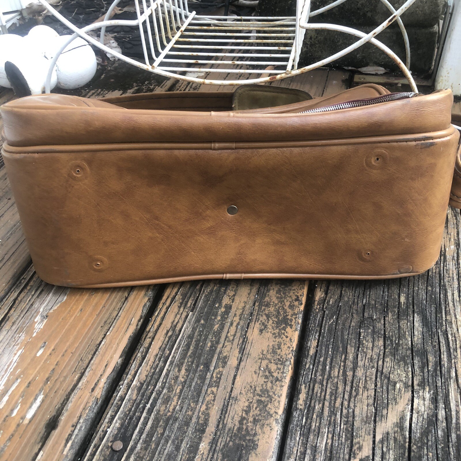 Airway Travel Bag Luggage Carry On Case Suitcase Vtg 60s 70s Shoulder Strap