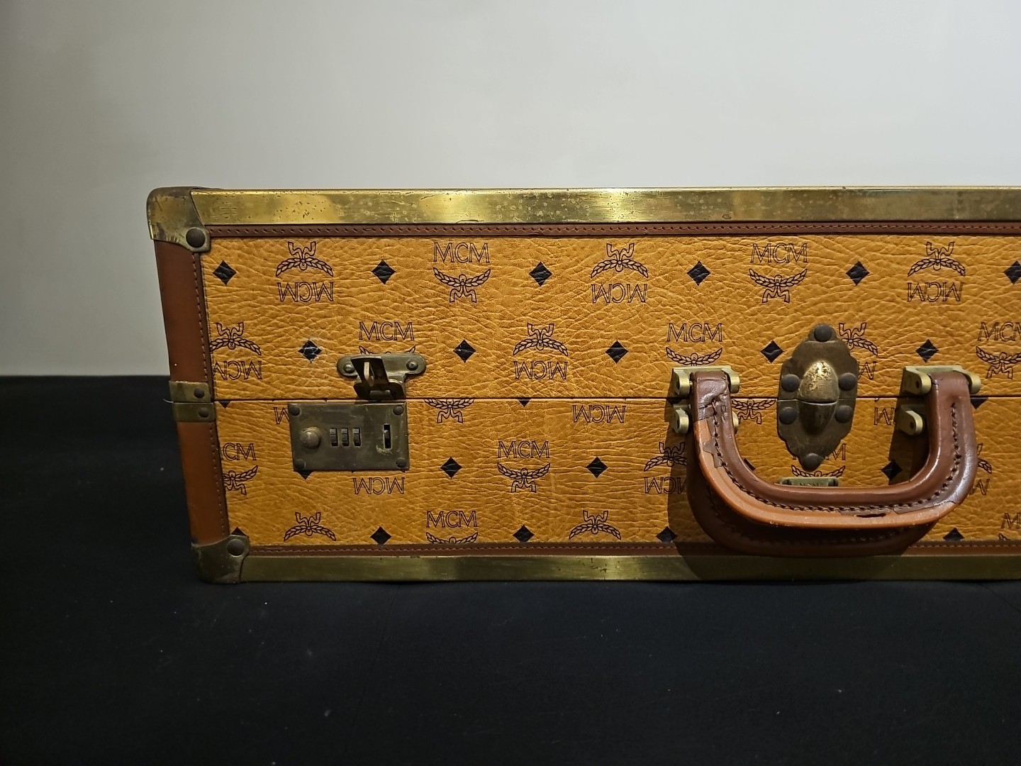 MCM VINTAGE RARE Pair (2) Of Suitcase Luggage 25 x 18 x 9